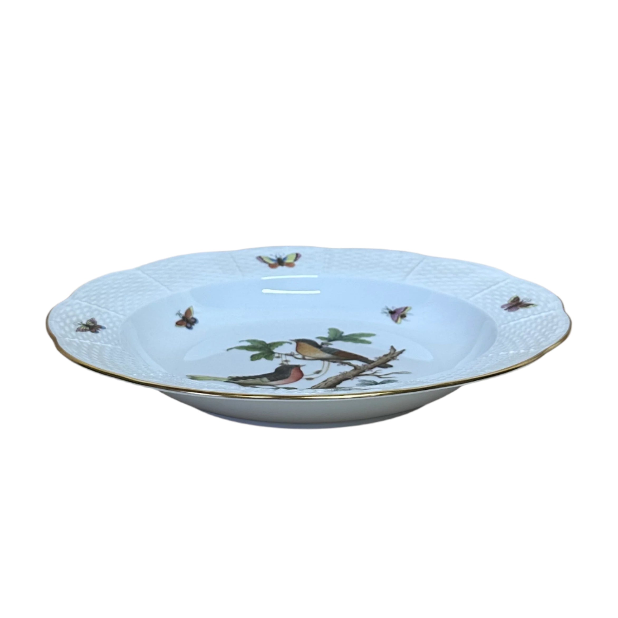 Herend Porcelain Large Rim Soup Bowl Rothschild Bird 503-0-00/RO