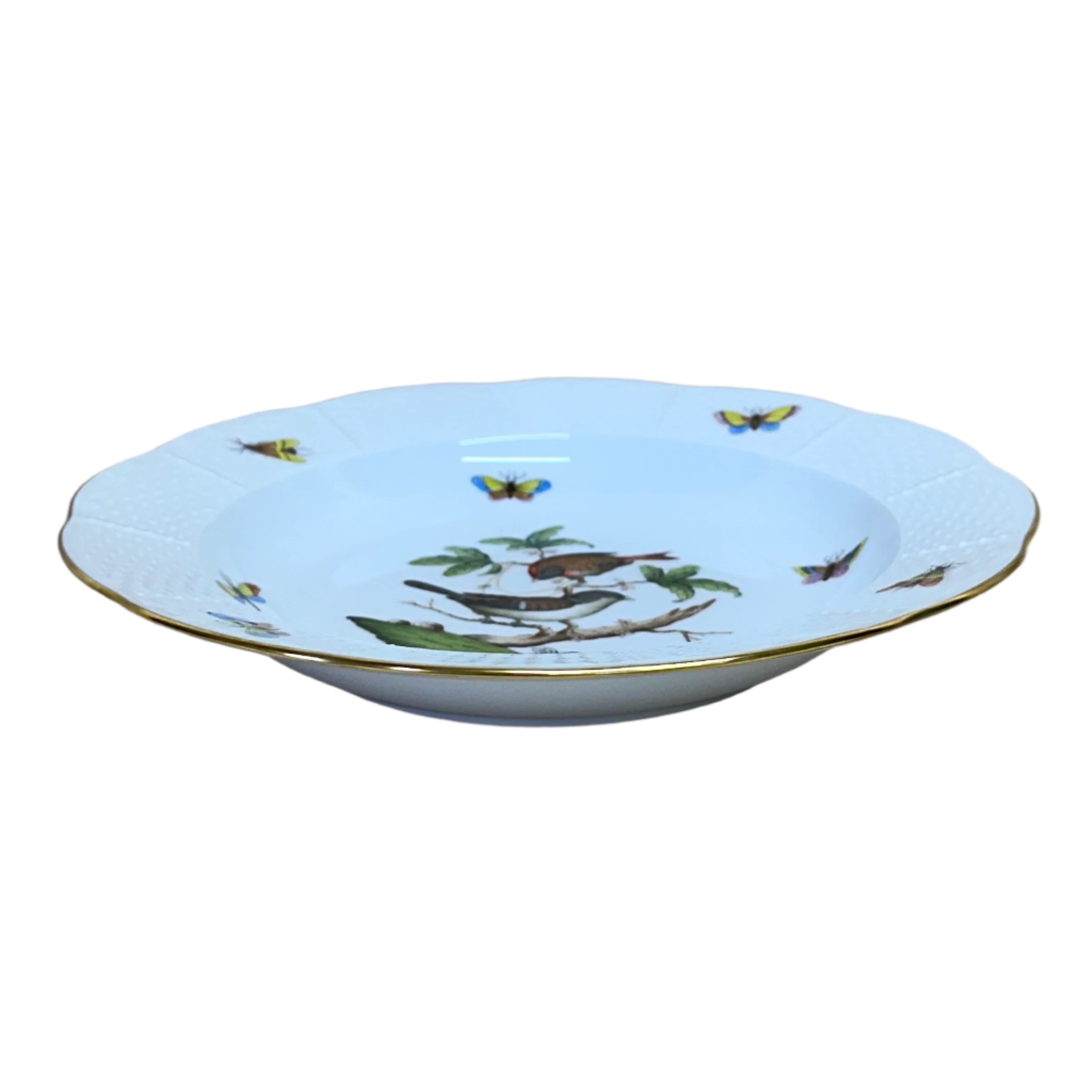Herend Porcelain Large Rim Soup Bowl Rothschild Bird 503-0-00/R0-4