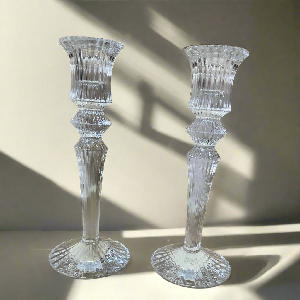 Baccarat Crystal Mille Nuits Candle Holder Set 2600553
