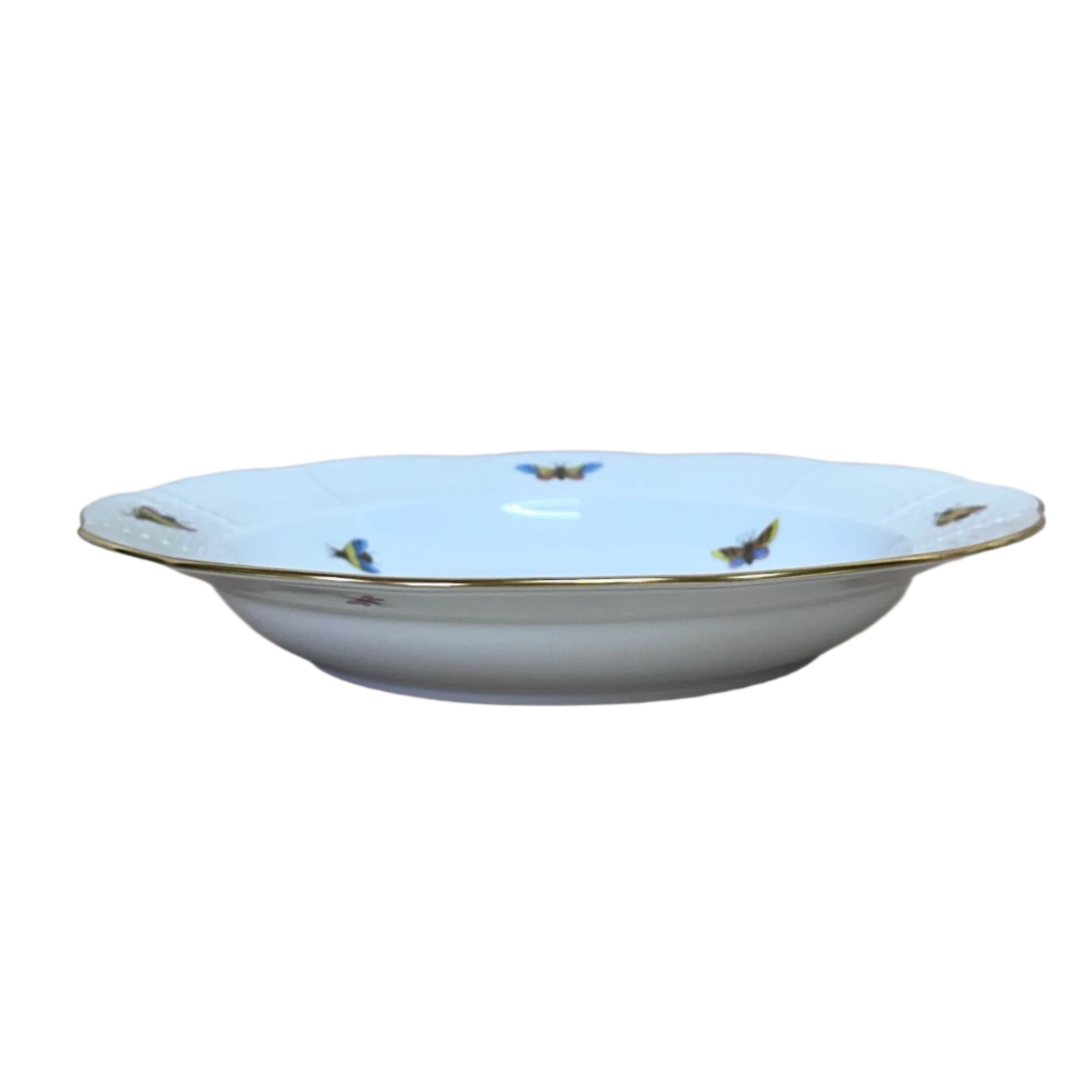 Herend Porcelain Large Rim Soup Bowl Rothschild Bird 503-0-00/R0-9