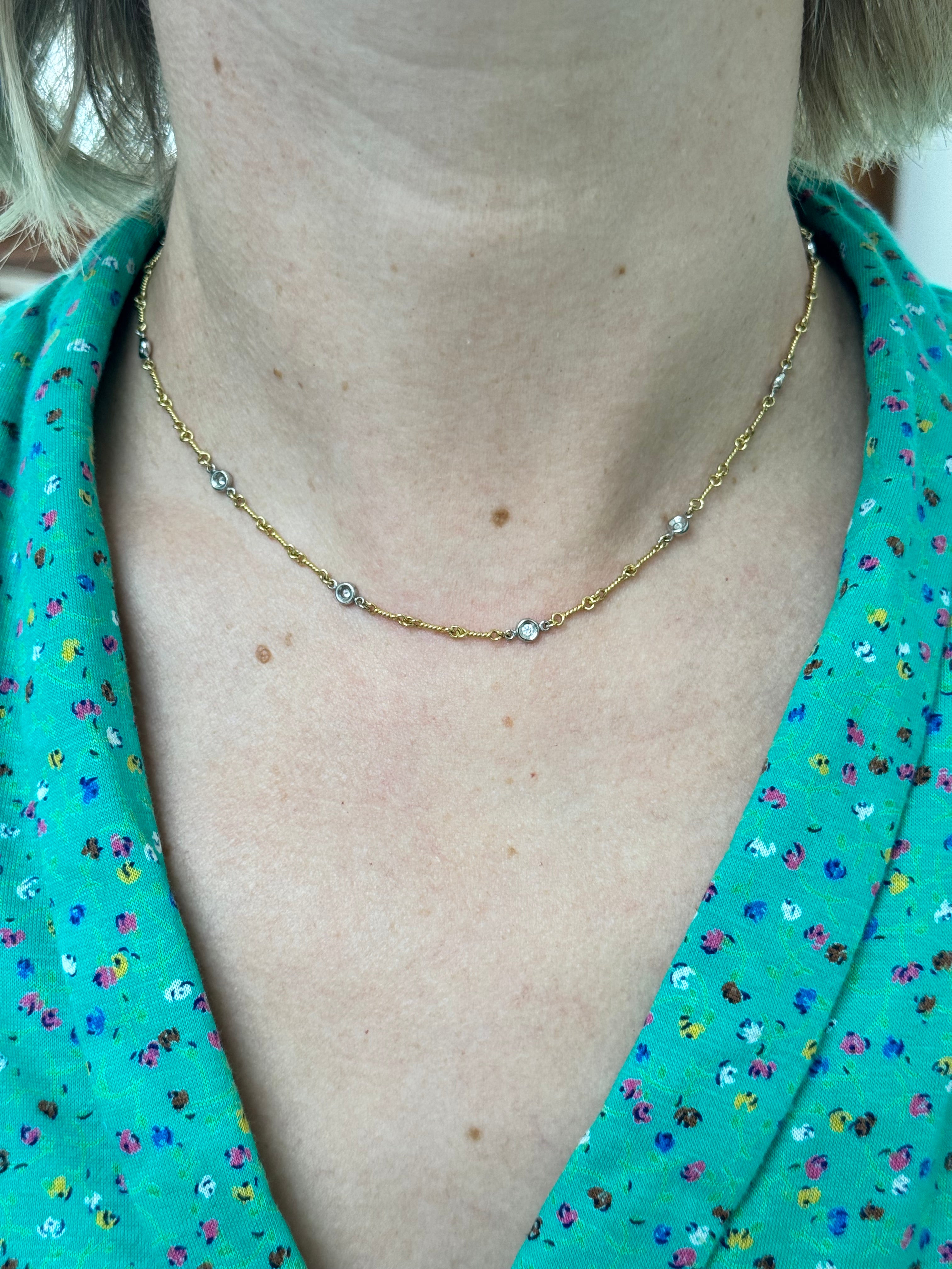 Roberto Coin Diamond Gold Chain Necklace
