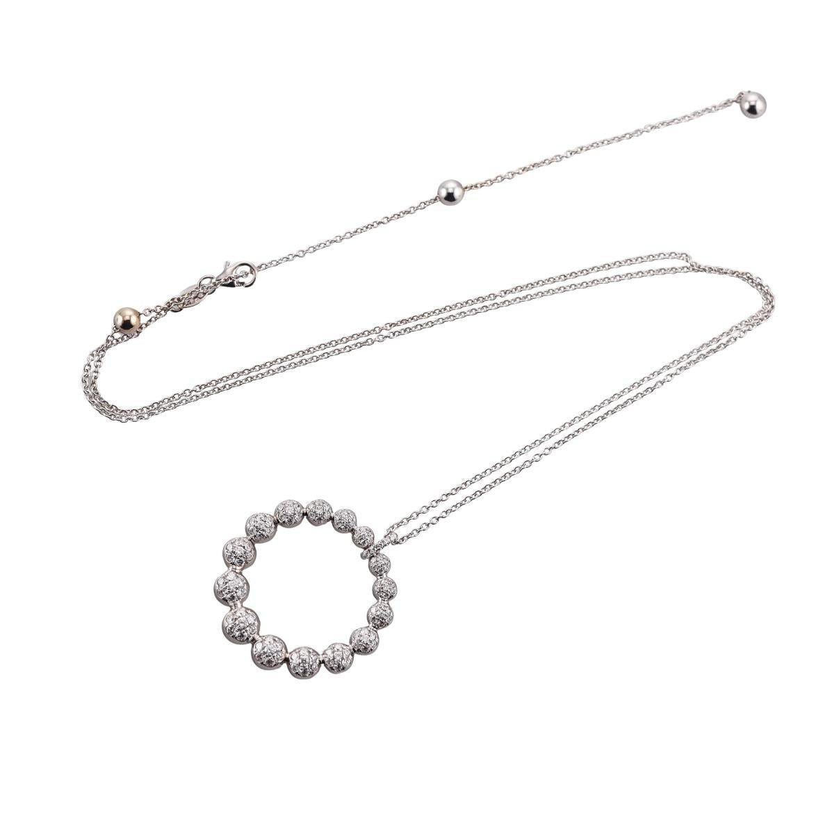 Memoire Bubbles 18k Gold Diamond Pendant Necklace