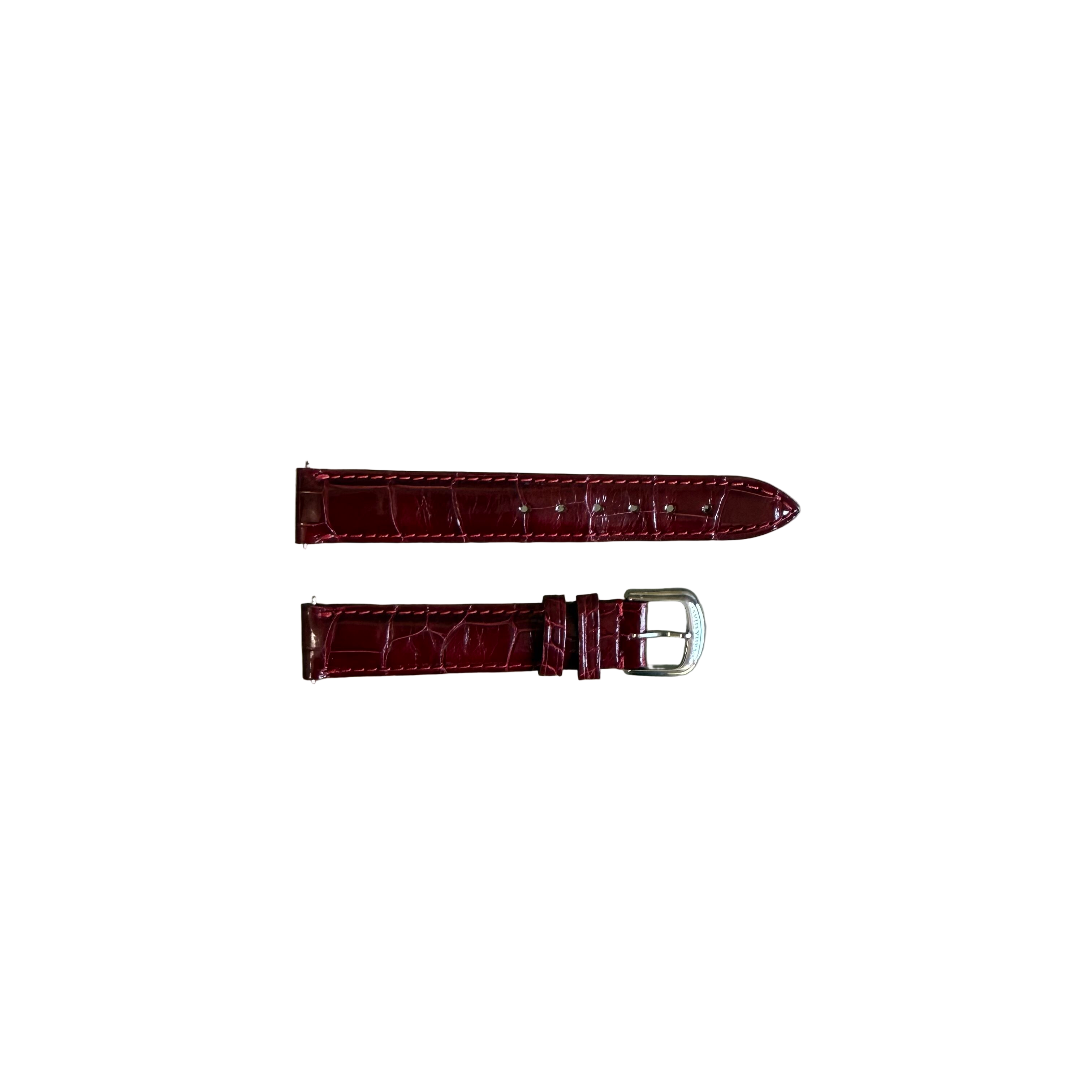 Authentic David Yurman Red Alligator Watch Strap Band 15mm w Buckle