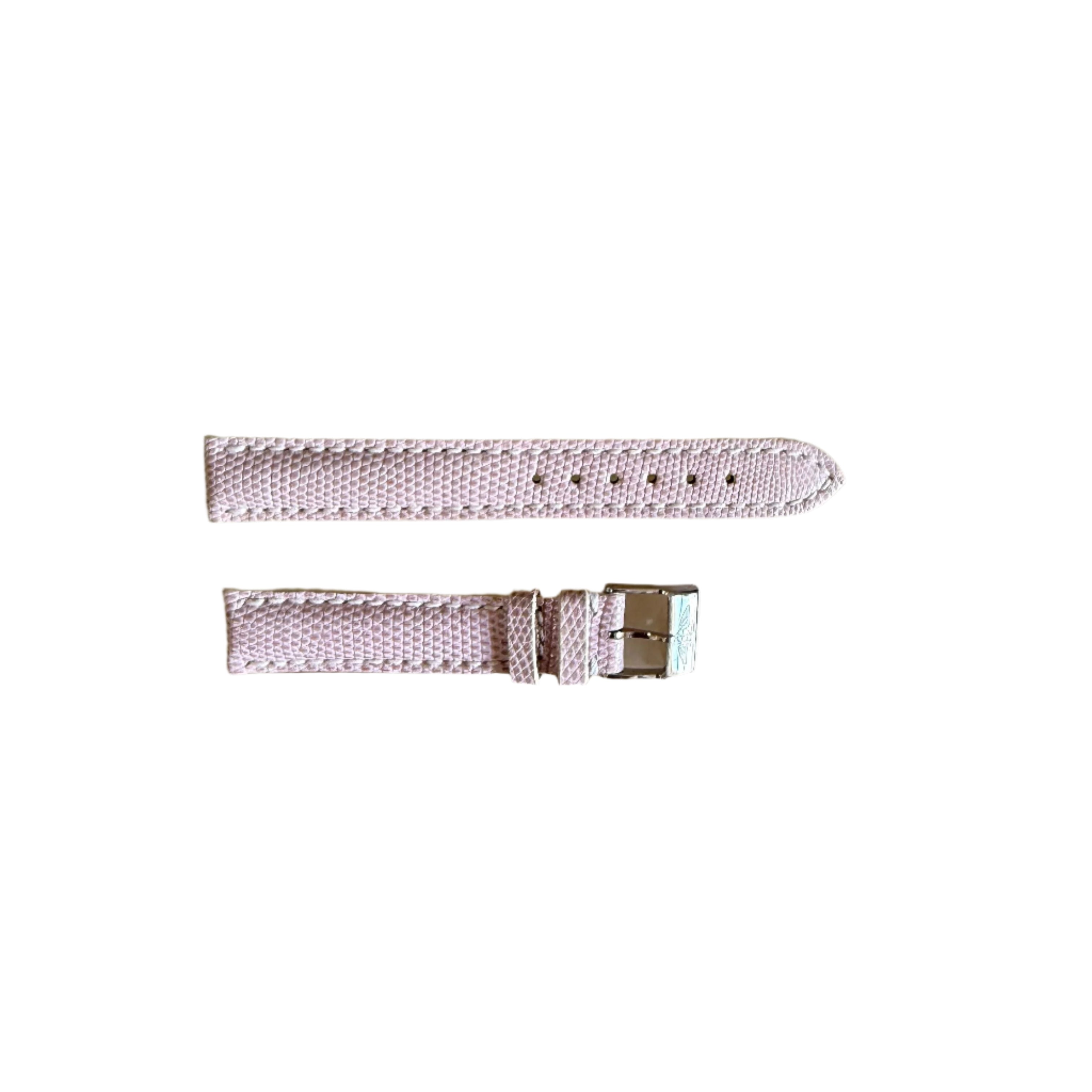 Authentic Breitling Pink Lizard Watch Strap Band 102Z 15mm with Buckle