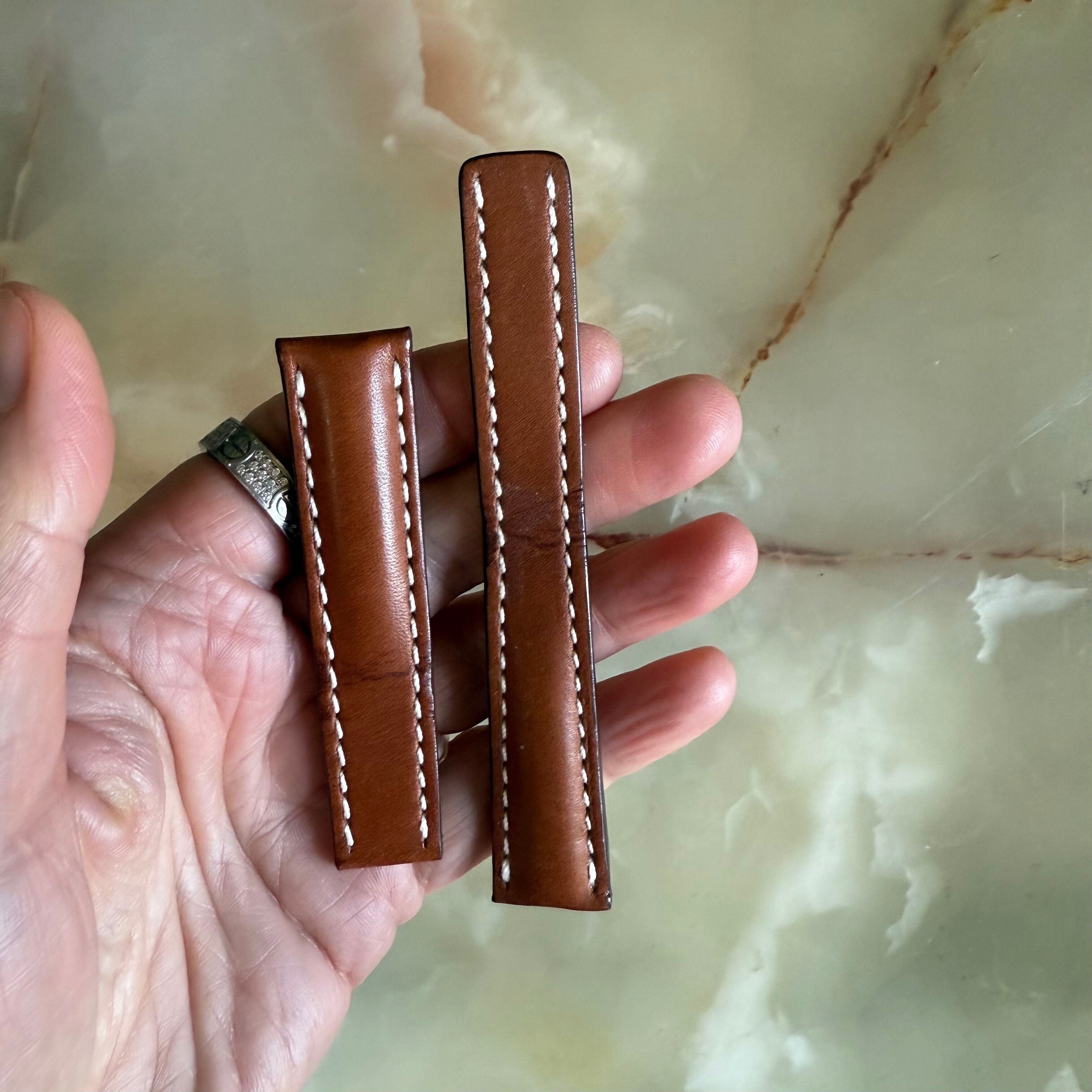 Authentic Breitling Brown Calfskin Watch Strap Band 413X 18mm