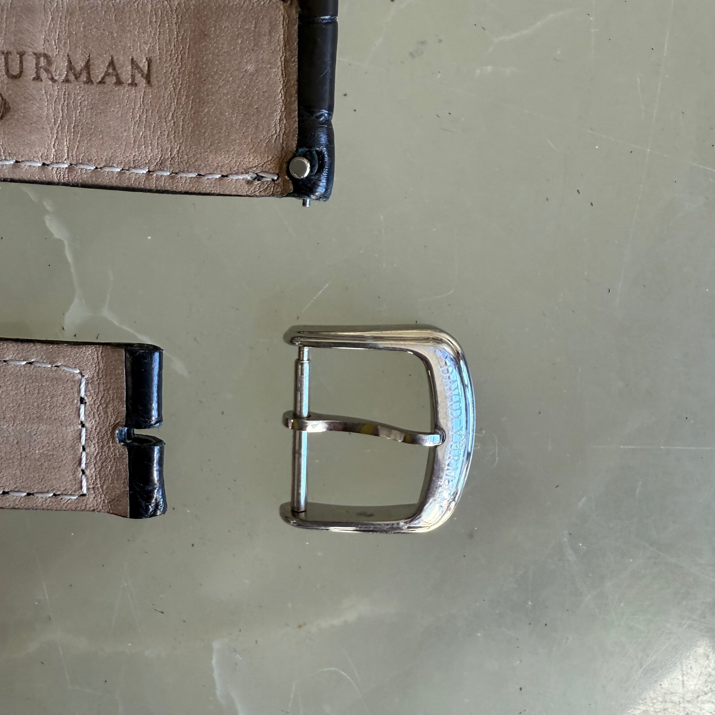 Authentic David Yurman Black Alligator Watch Strap Band 20mm w Buckle