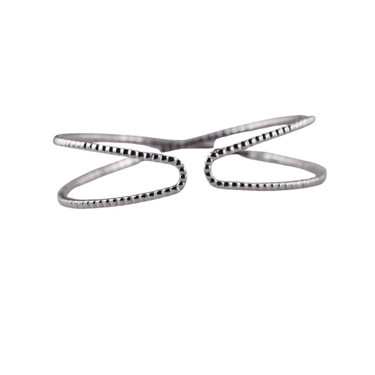 Memoire CrissCross Flex 18k Gold Diamond Cuff Bracelet