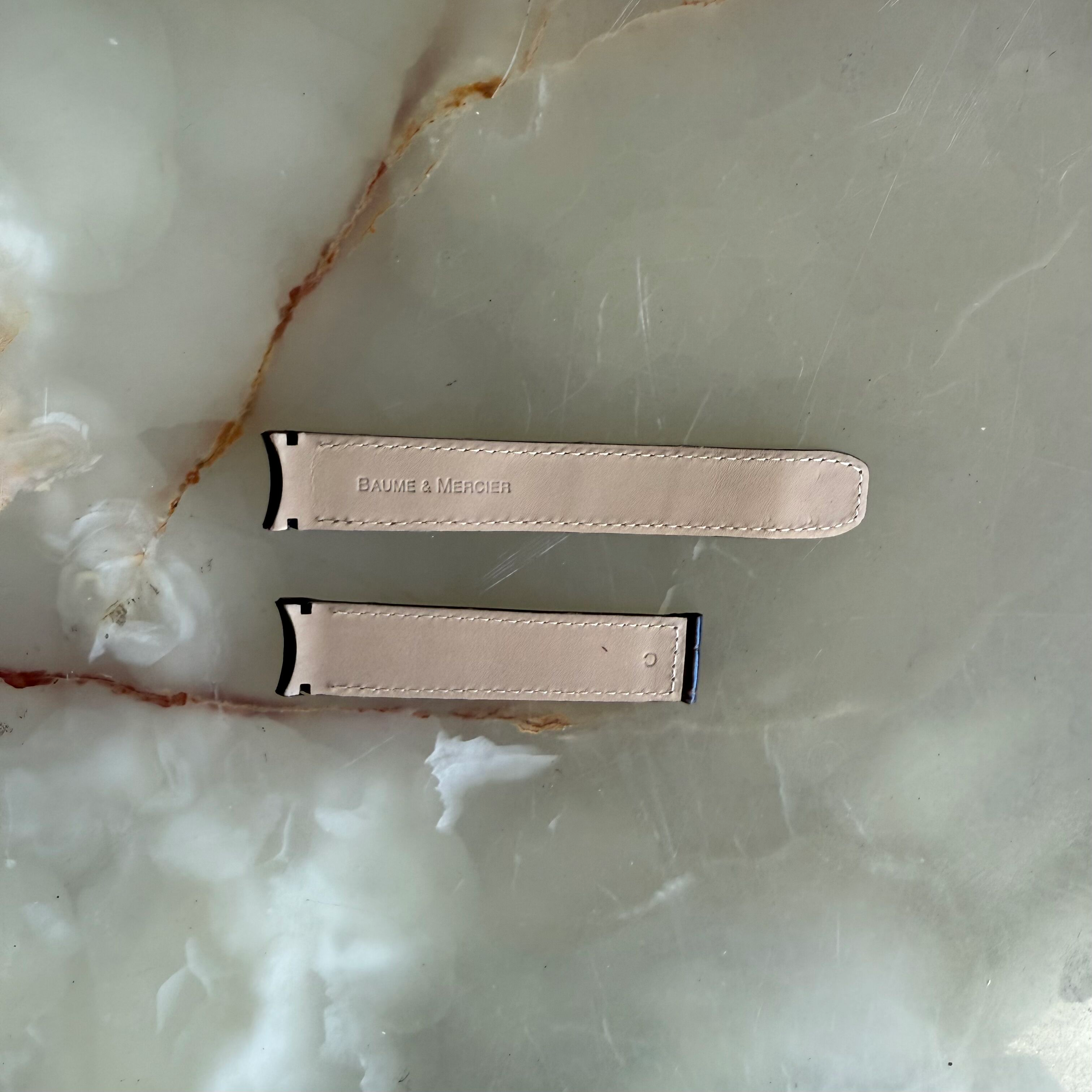 Authentic Baume & Mercier Brown Alligator Watch Strap Band 19mm