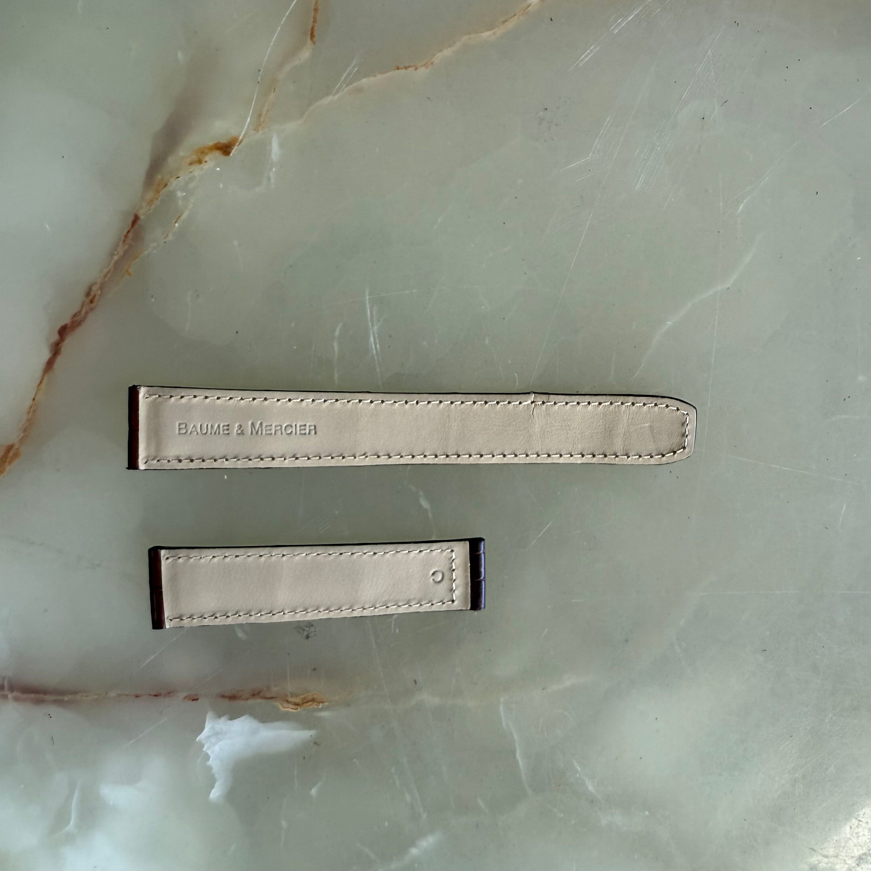 Authentic Baume & Mercier Brown Alligator Watch Strap Band 18mm