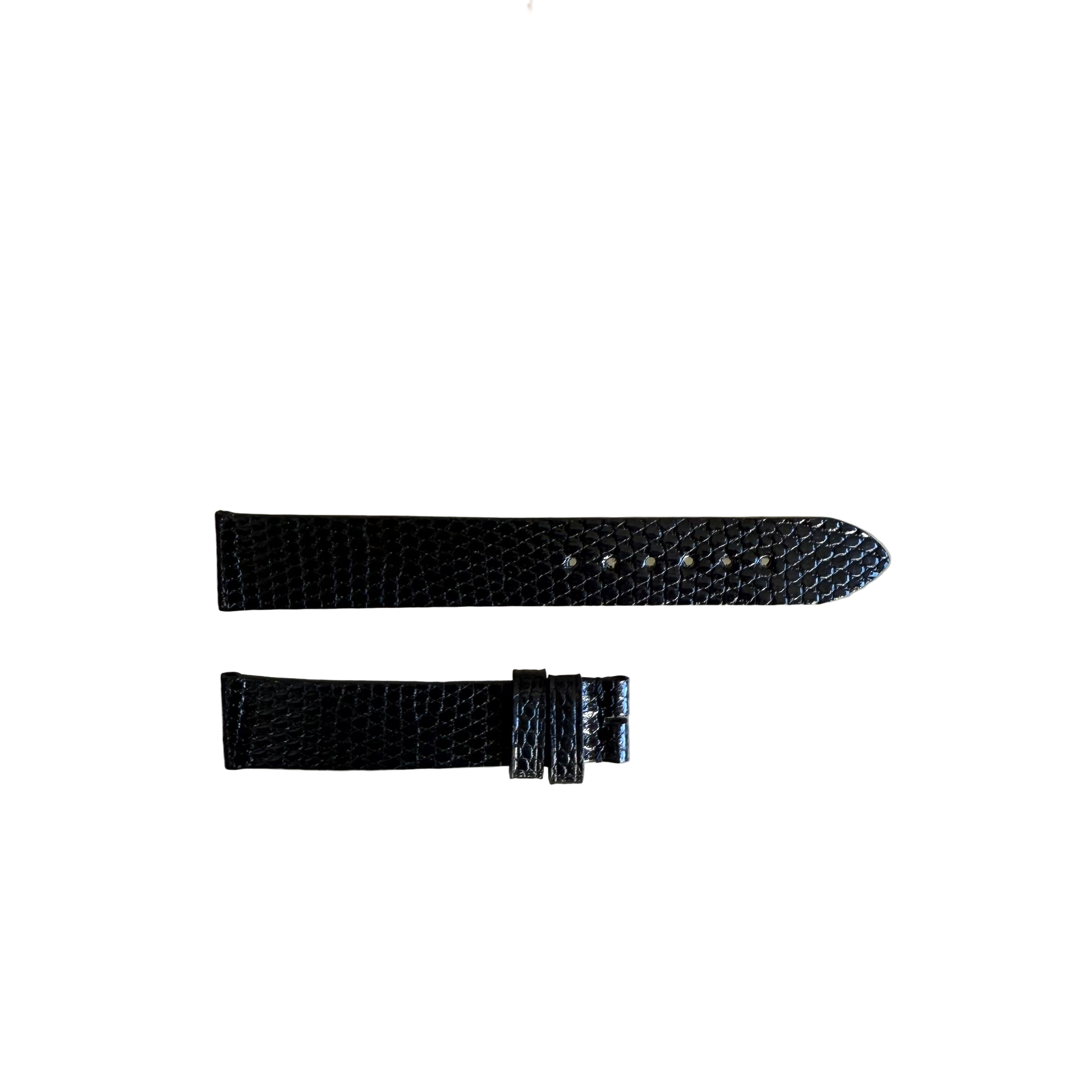 Authentic Baume & Mercier Black Lizard Watch Strap Band 15mm