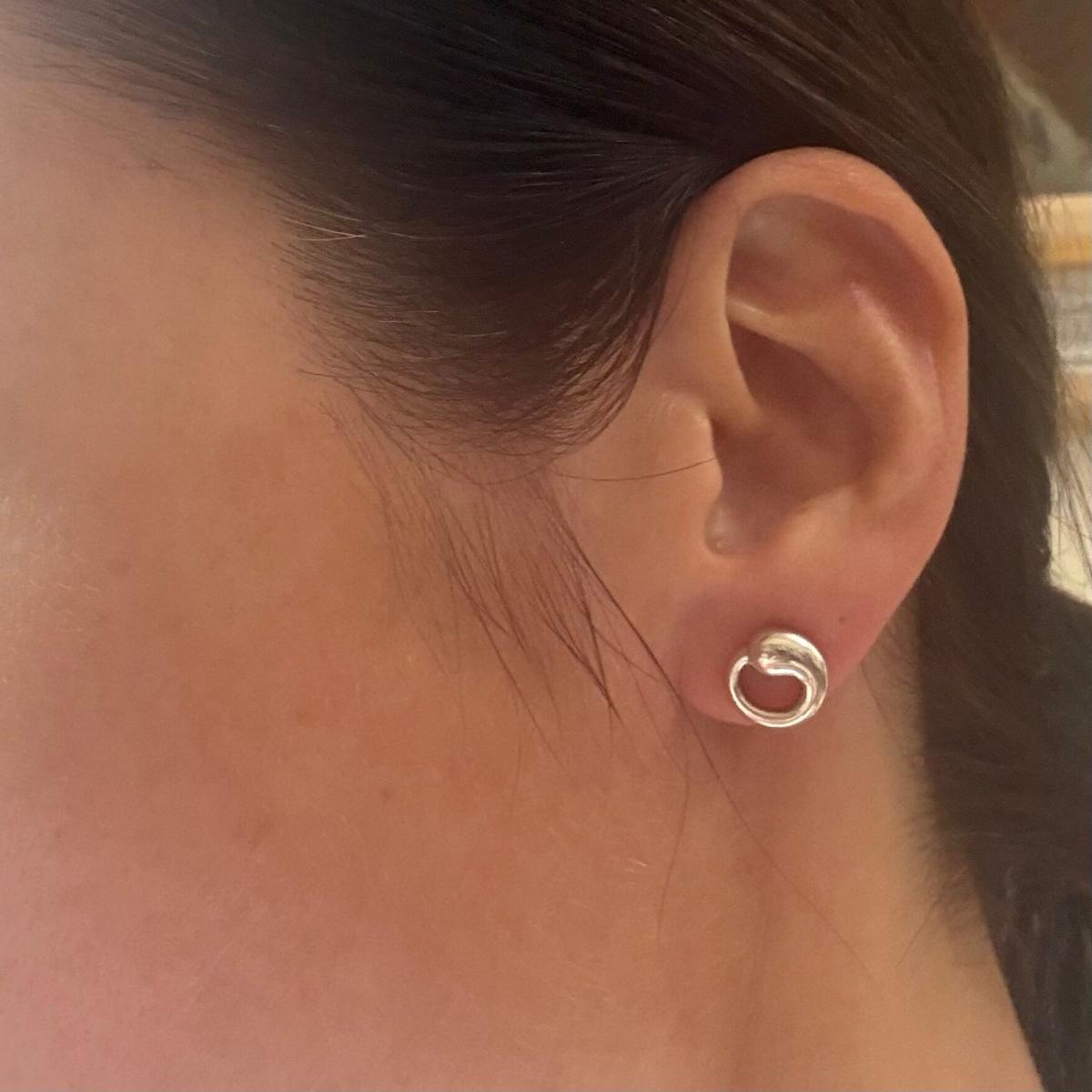 Tiffany & Co Sterling Eternal Circle Stud Earrings