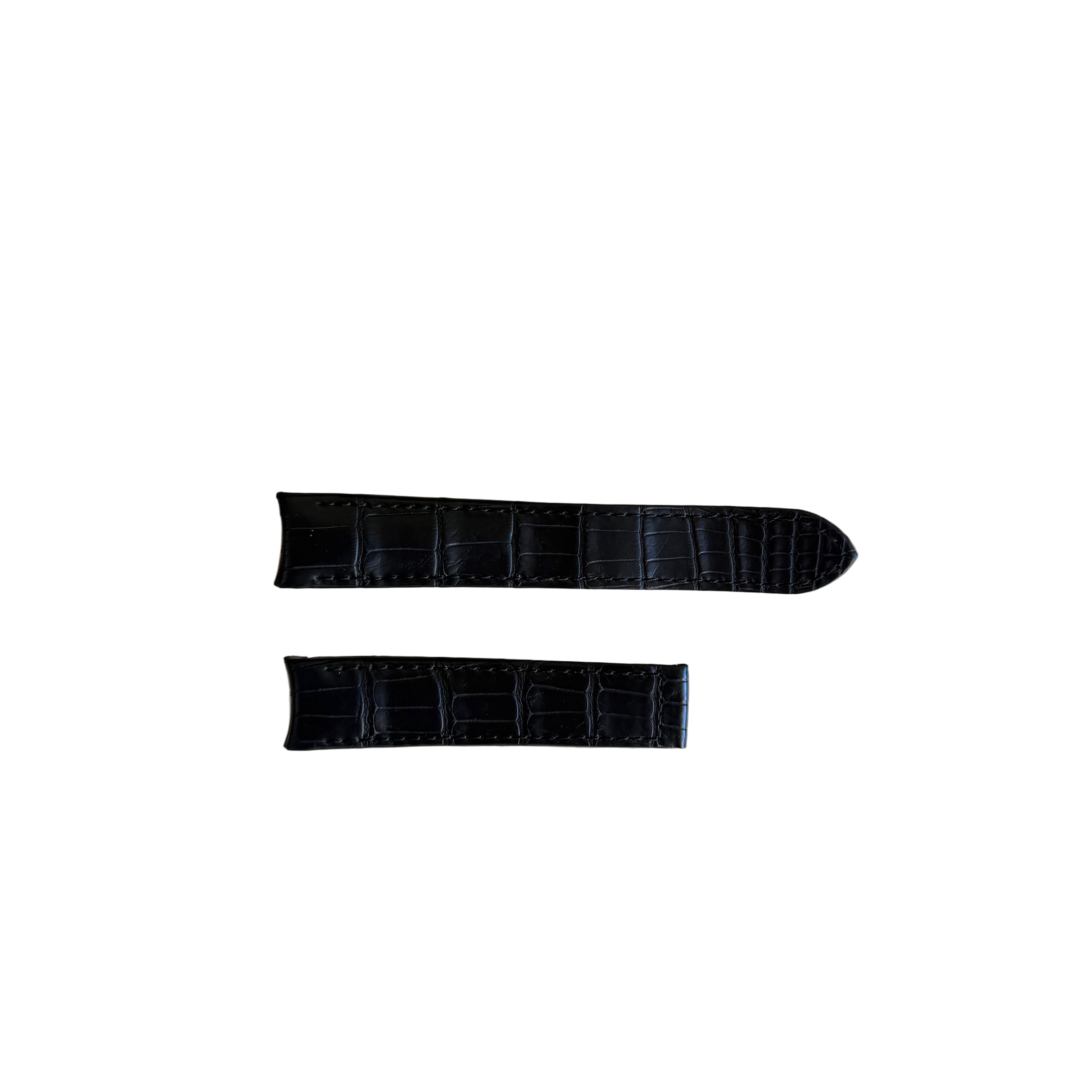 Authentic Baume & Mercier Black Alligator Watch Strap Band 19mm