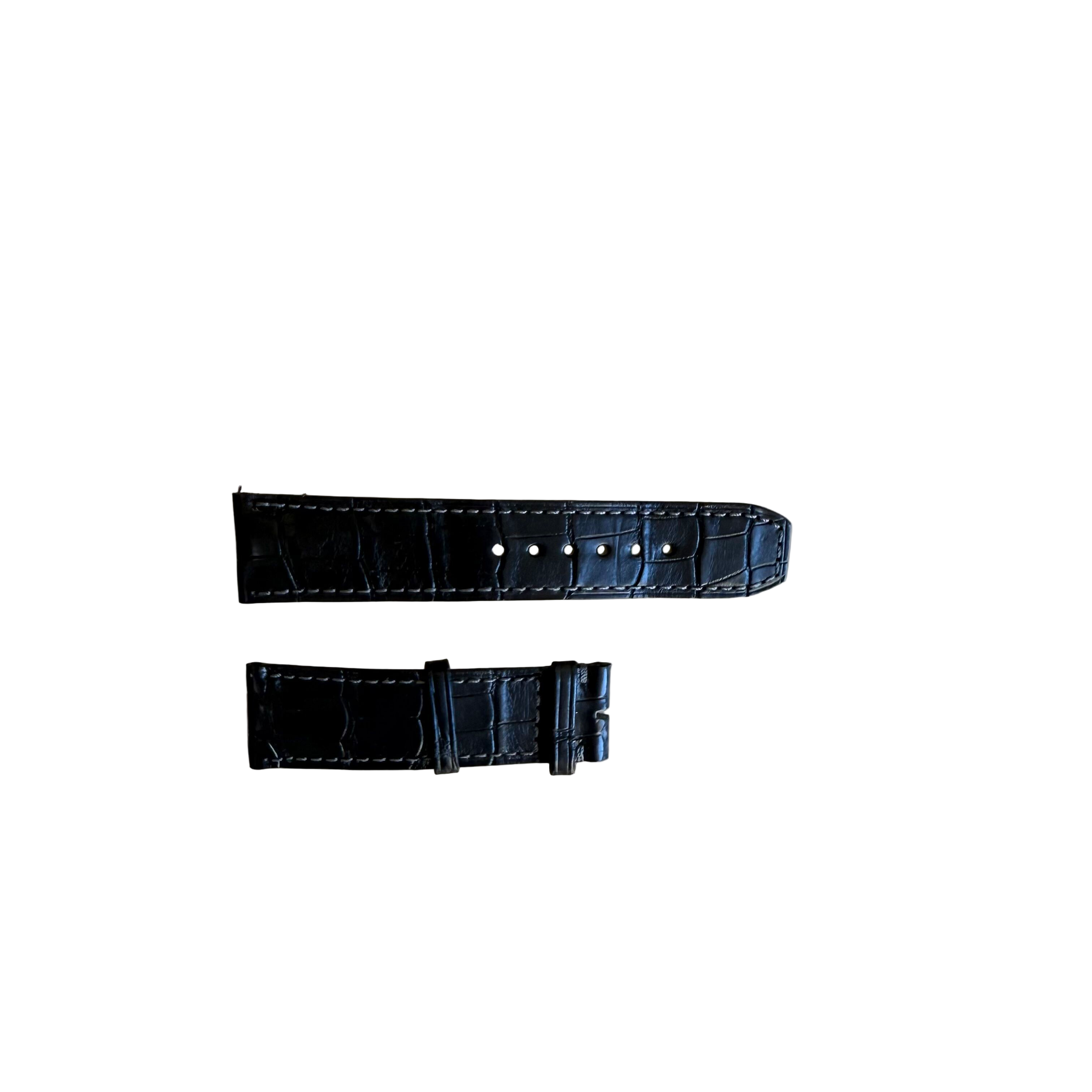 Authentic Baume & Mercier Black Alligator Watch Strap Band 22mm