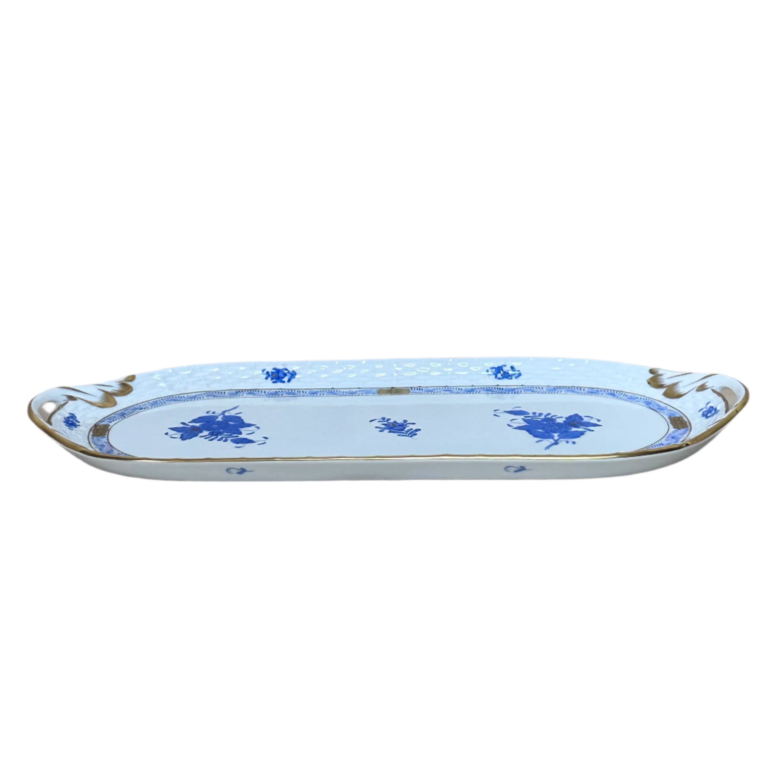 Herend Porcelain Sandwich Tray Chinese Bouquet 436/AB Set of 2