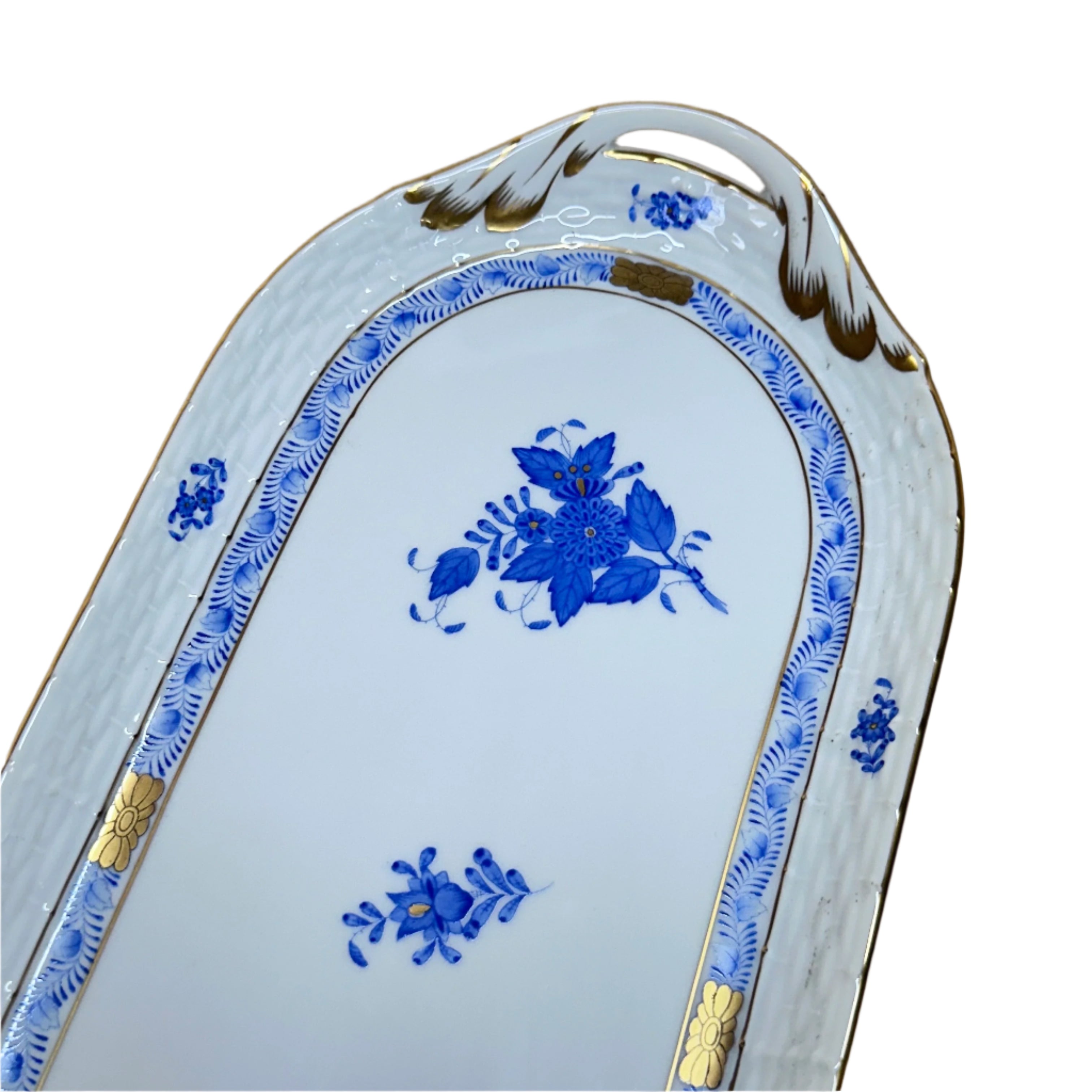 Herend Porcelain Sandwich Tray Chinese Bouquet 436/AB Set of 2