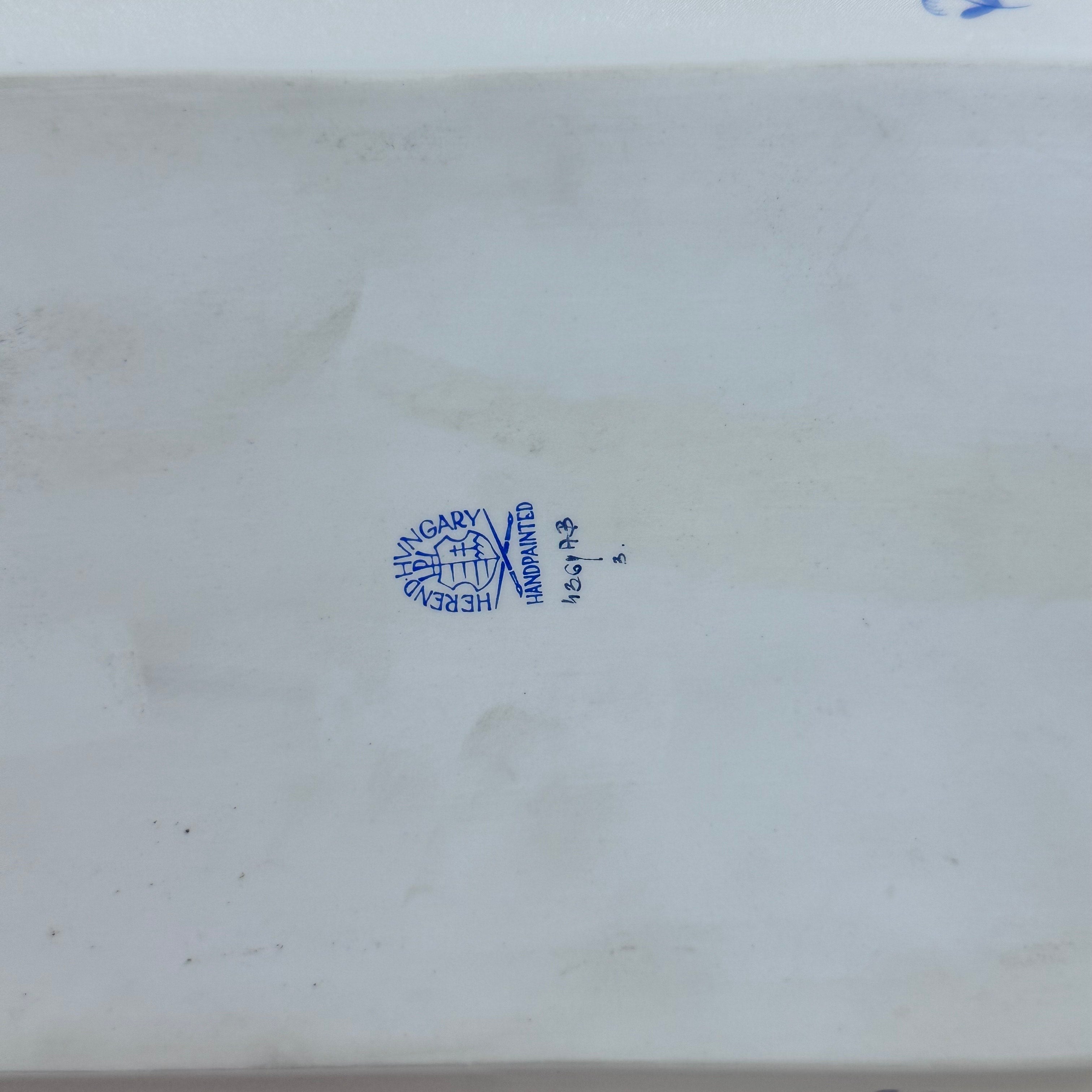 Herend Porcelain Sandwich Tray Chinese Bouquet 436/AB Set of 2