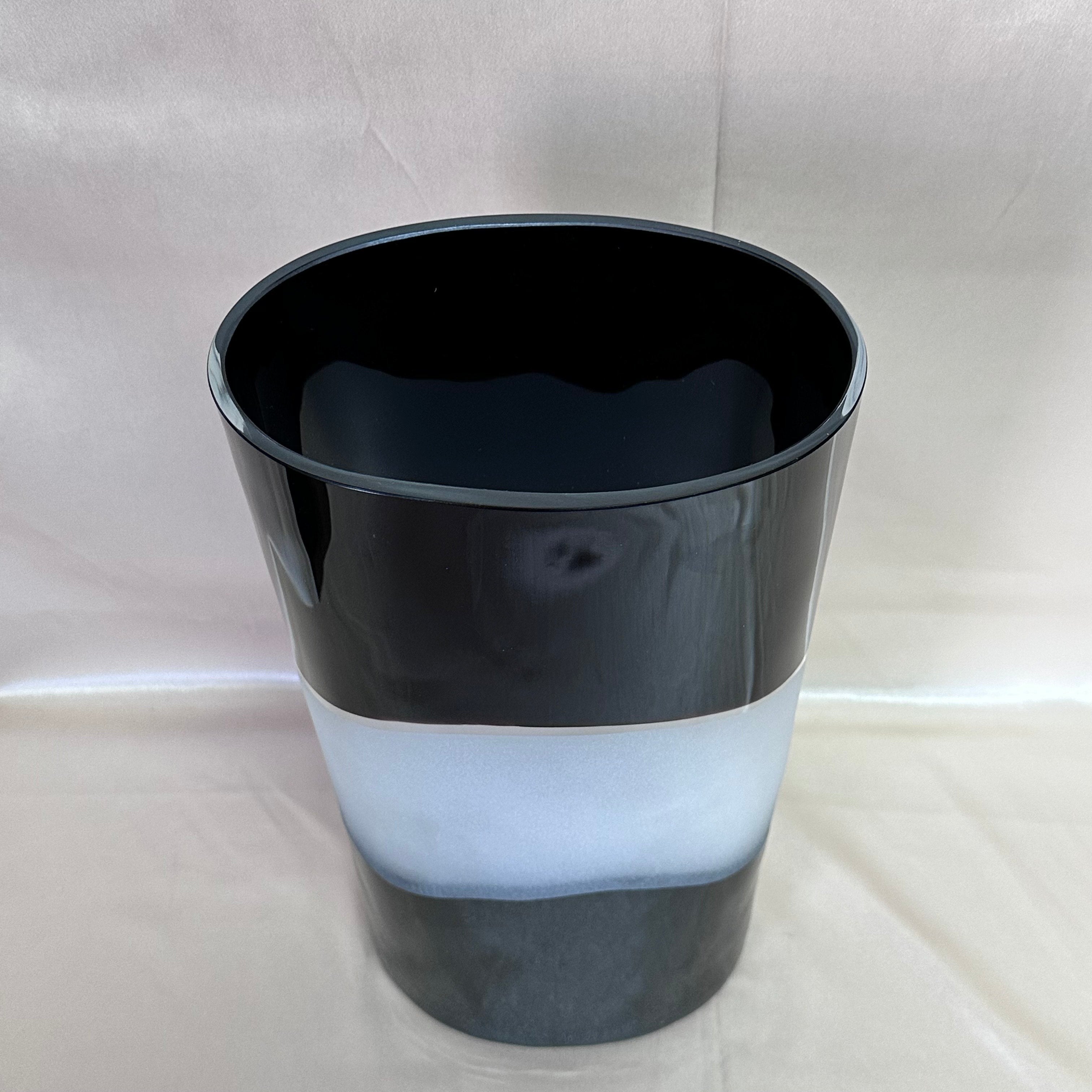 Large Carlo Moretti Nerofilm Murano Glass Vase