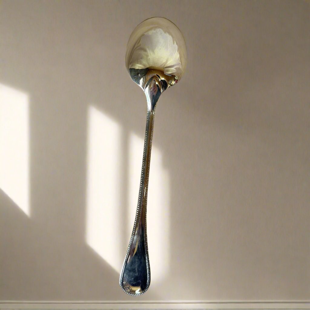 Christofle Perles Silver Plated Serving Table Spoon B00010006