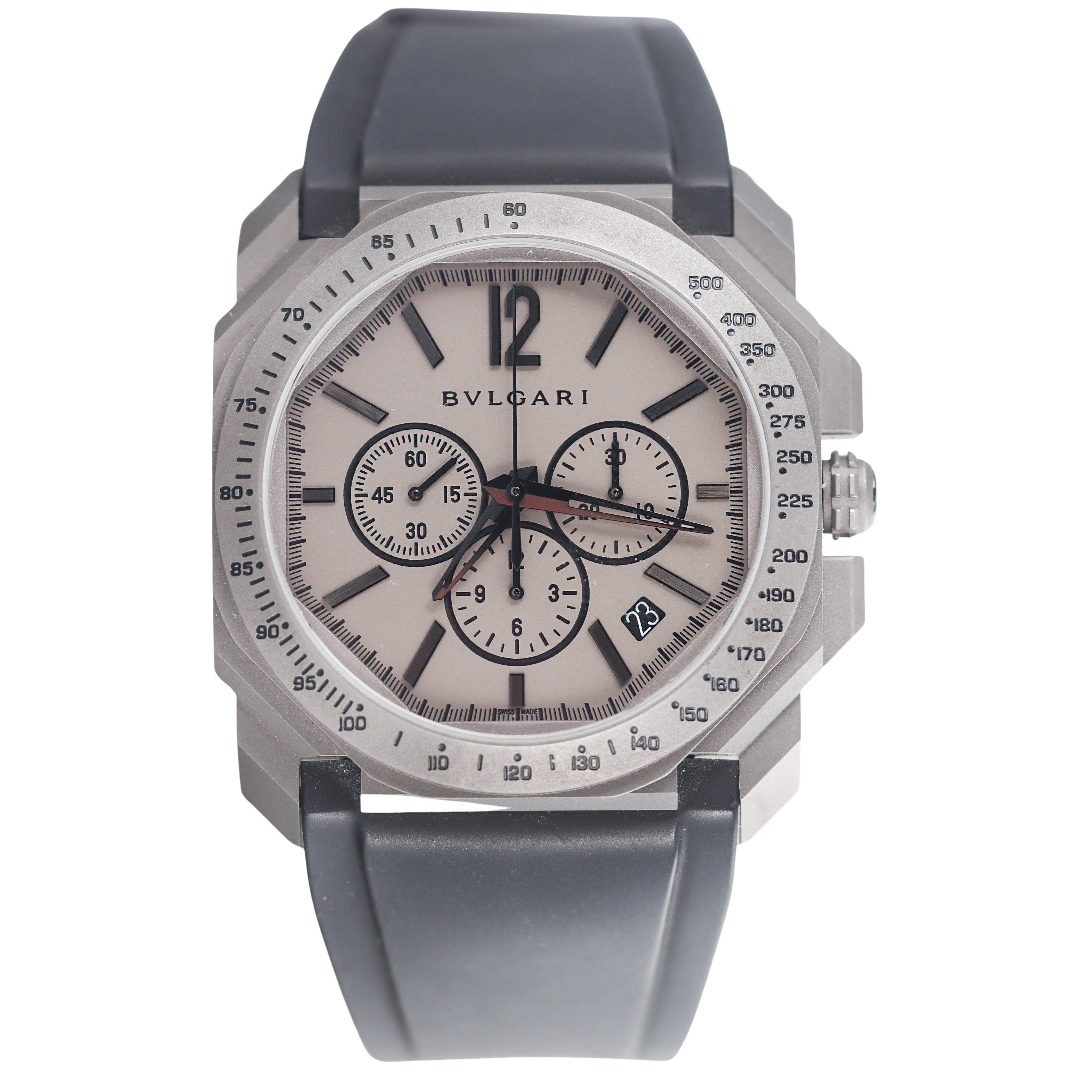 Bvlgari Bulgari Octo Velocissimo Chronograph Automatic Titanium Watch BGO 41 TCH