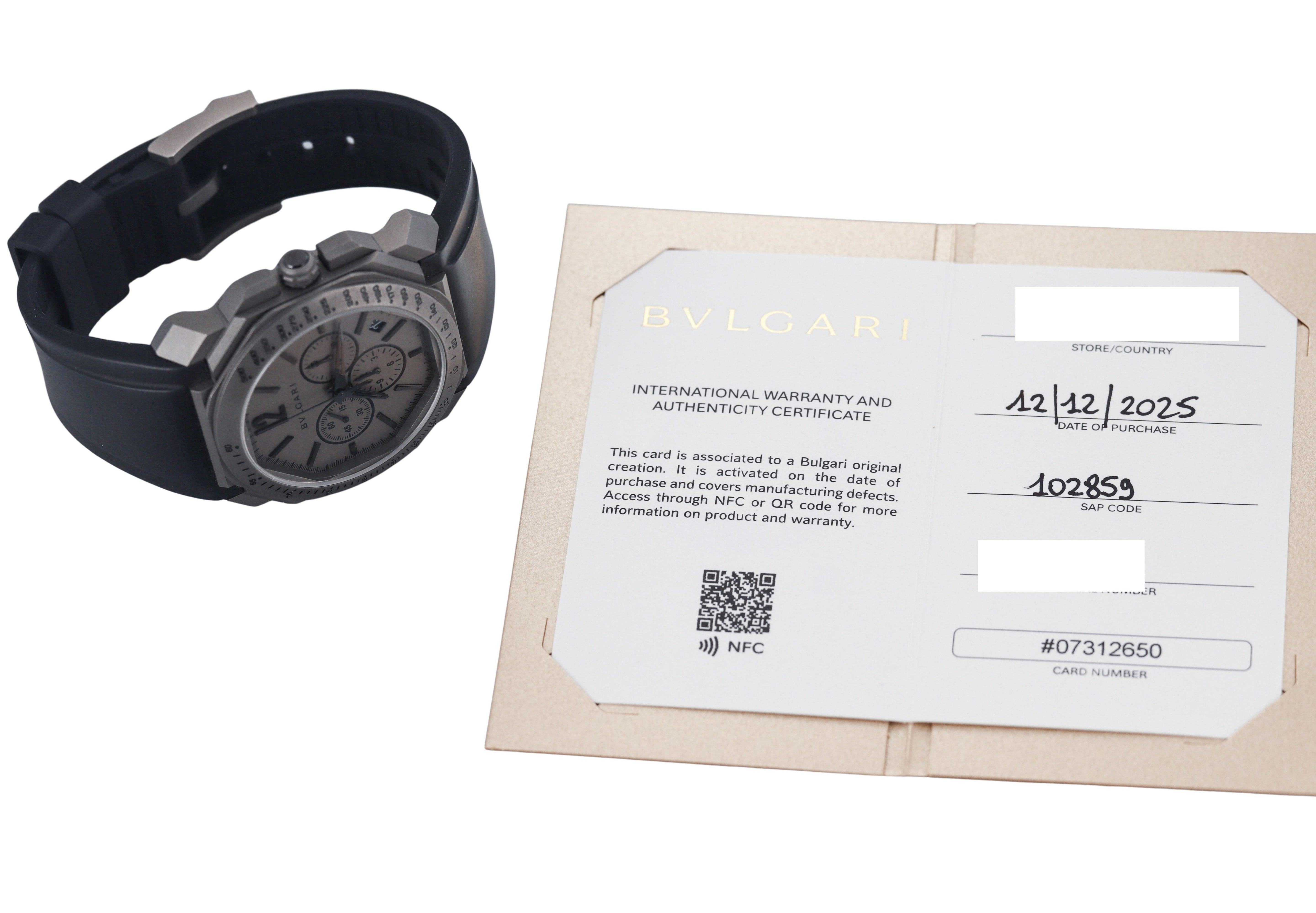 Bvlgari Bulgari Octo Velocissimo Chronograph Automatic Titanium Watch BGO 41 TCH