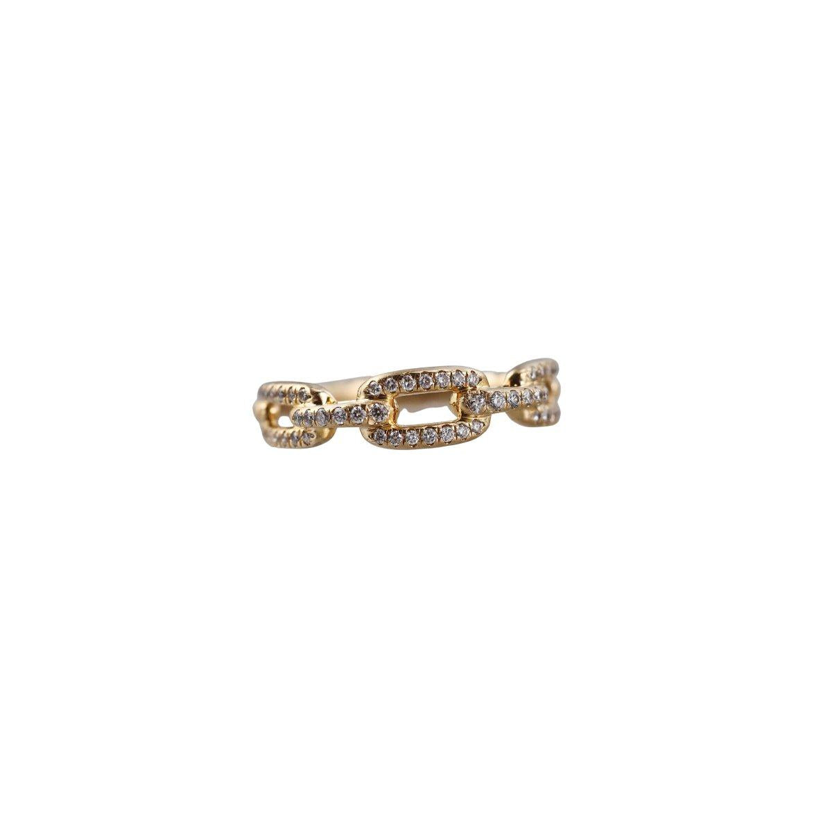 David Yurman Madison Chain 18k Gold Diamond Ring