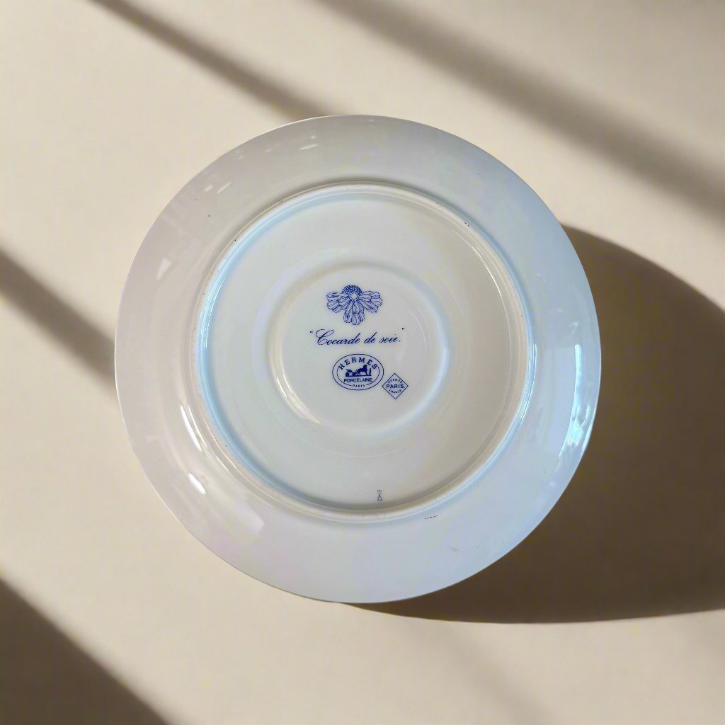 Hermes Paris Cocarde de Soie Tea Cup and Saucer Set of 12