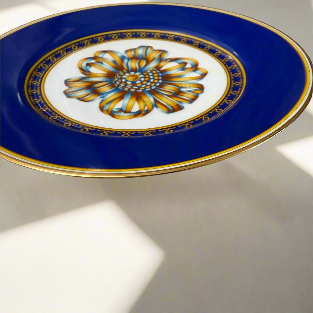 Hermes Paris Cocarde de Soie Salad Plate Set of 12
