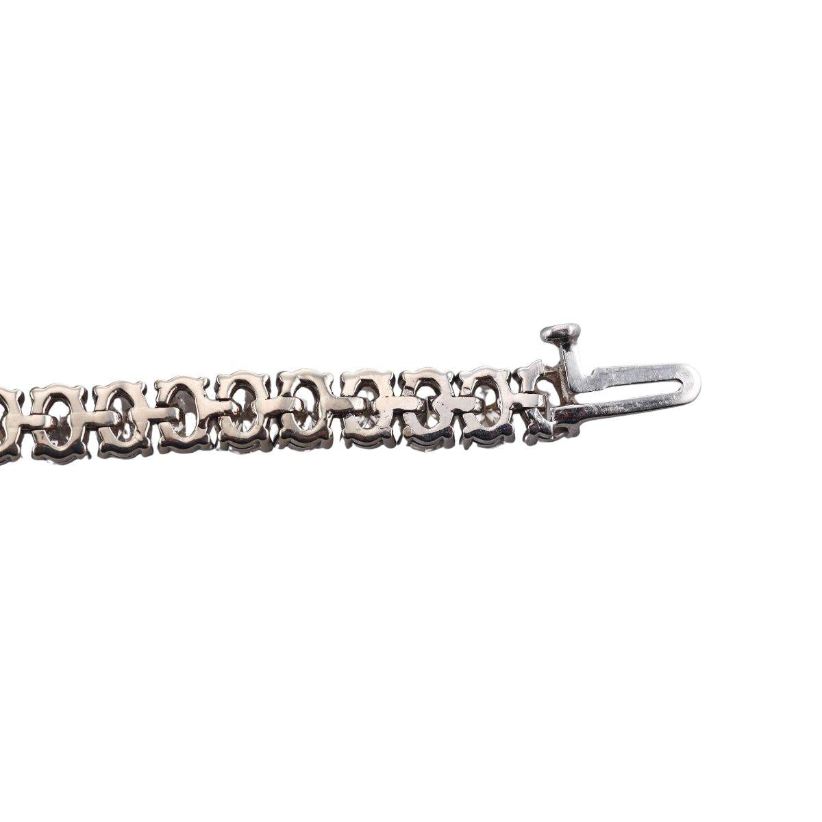 14k Gold 10ctw Oval Diamond Tennis Bracelet