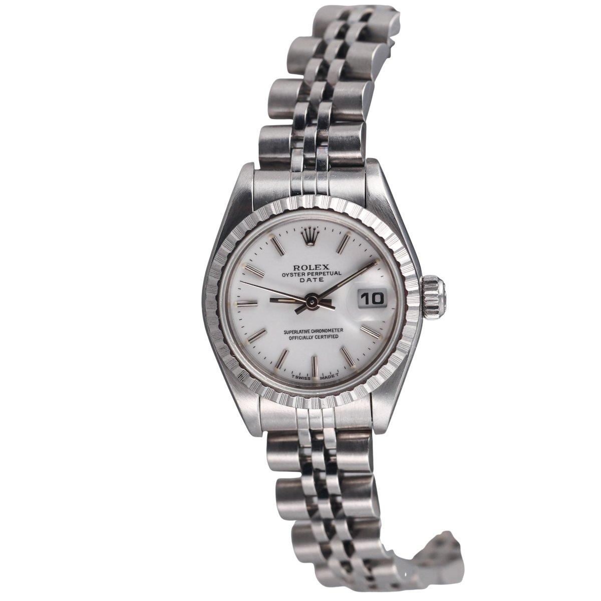Rolex Oyster Date Ladies 26mm Stainless Steel Watch 69240