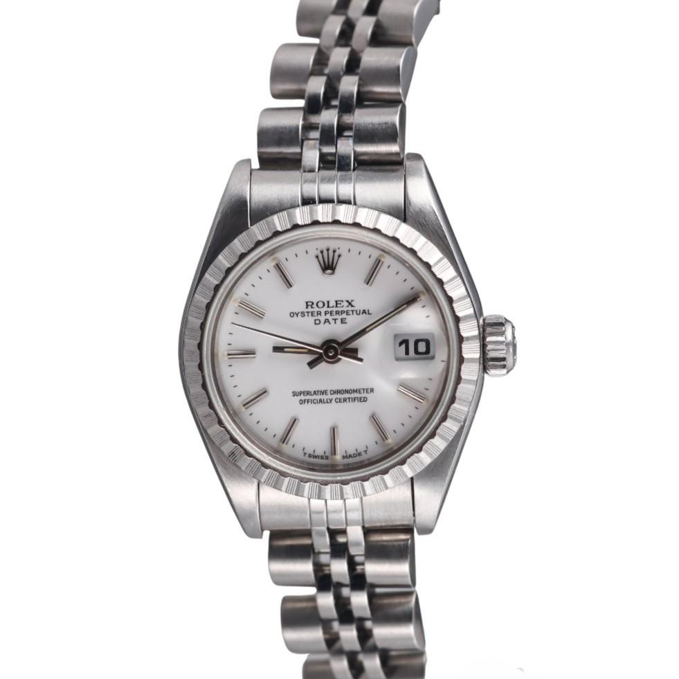 Rolex Oyster Date Ladies 26mm Stainless Steel Watch 69240