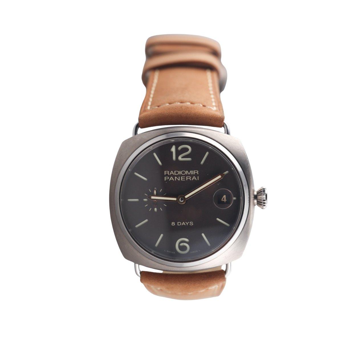 Panerai Radiomir 8 Days Brown Dial Titanium Watch PAM00346