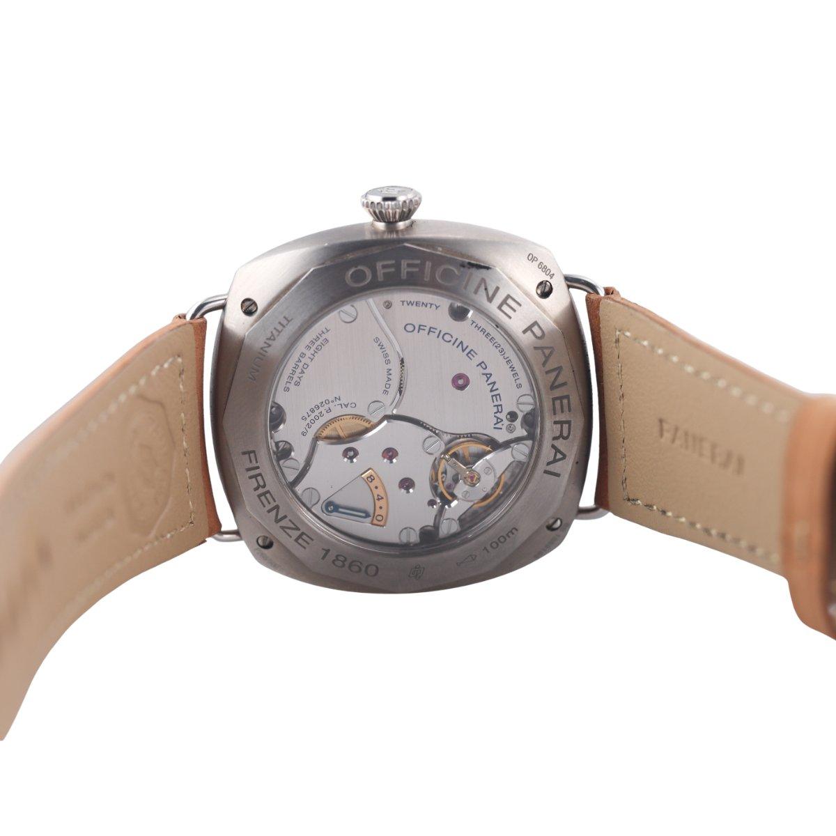 Panerai Radiomir 8 Days Brown Dial Titanium Watch PAM00346