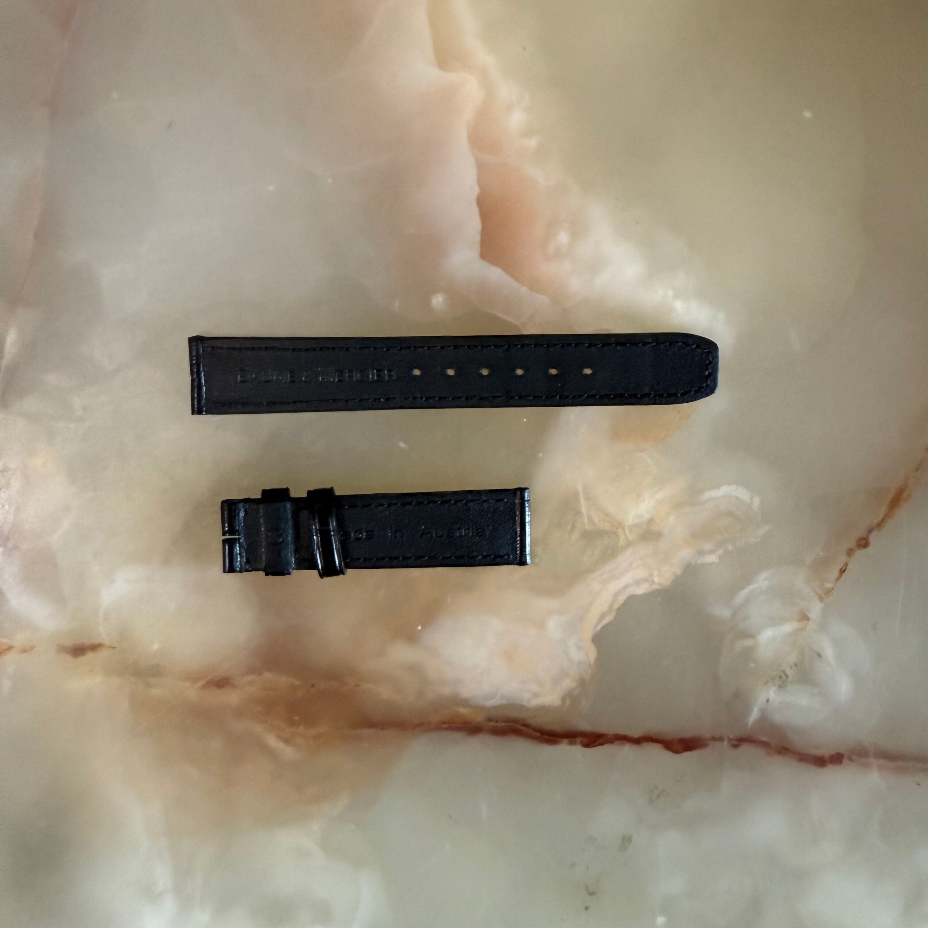 Authentic Baume & Mercier Black Alligator Watch Strap Band 15mm