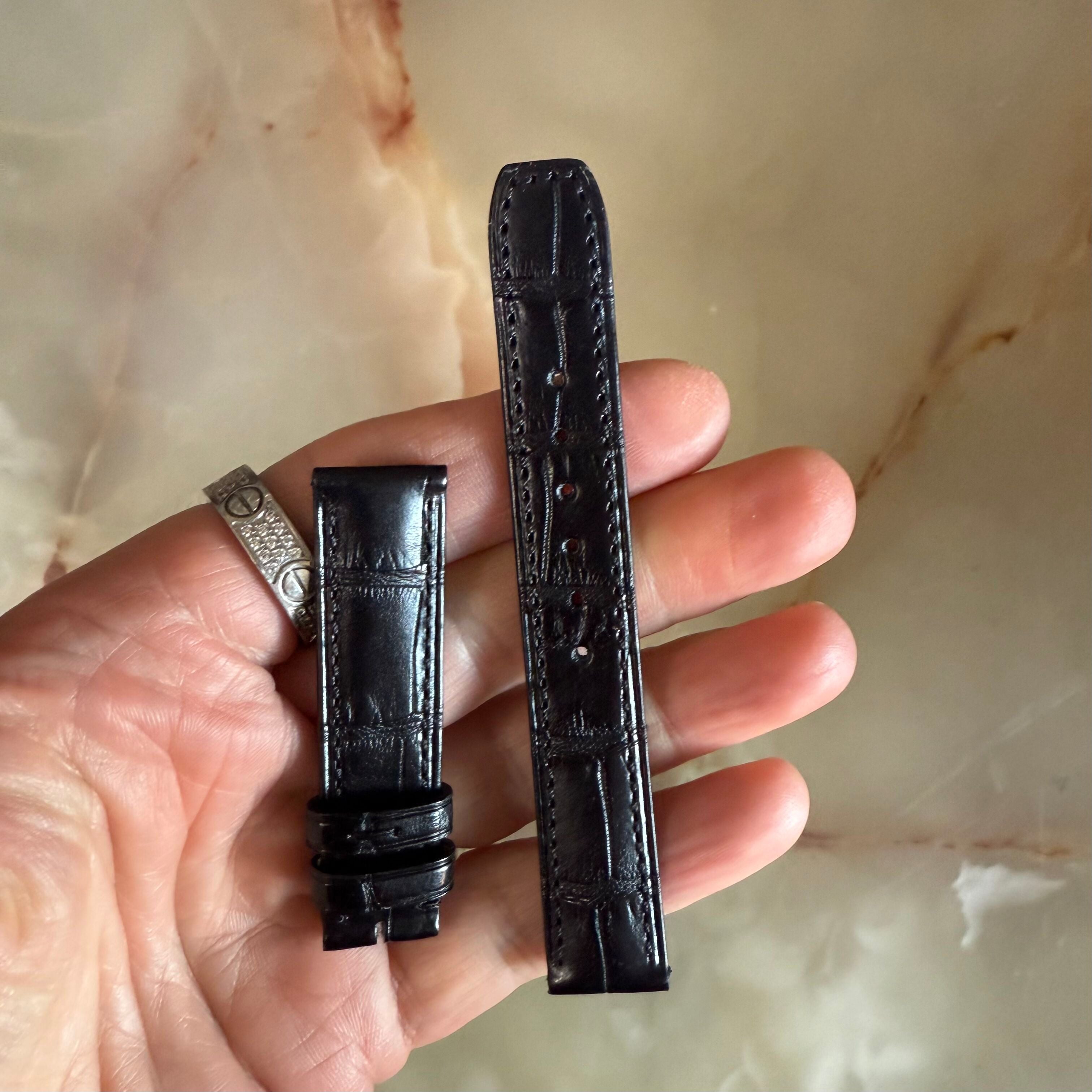Authentic Baume & Mercier Black Alligator Watch Strap Band 15mm