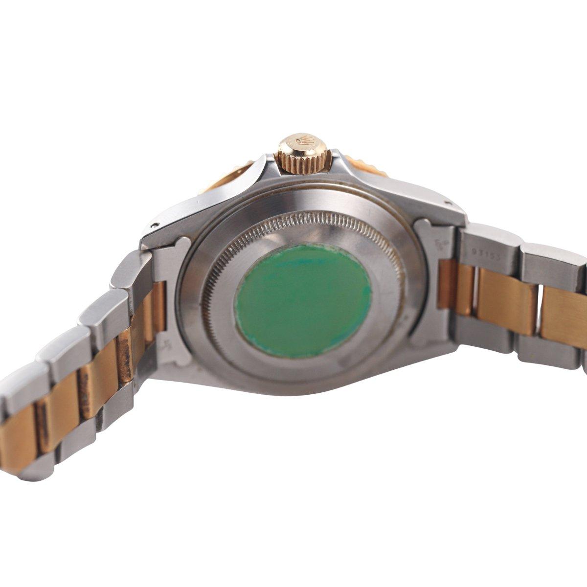 Rolex Submariner Black Two Tone Gold Steel 40mm Watch 16613