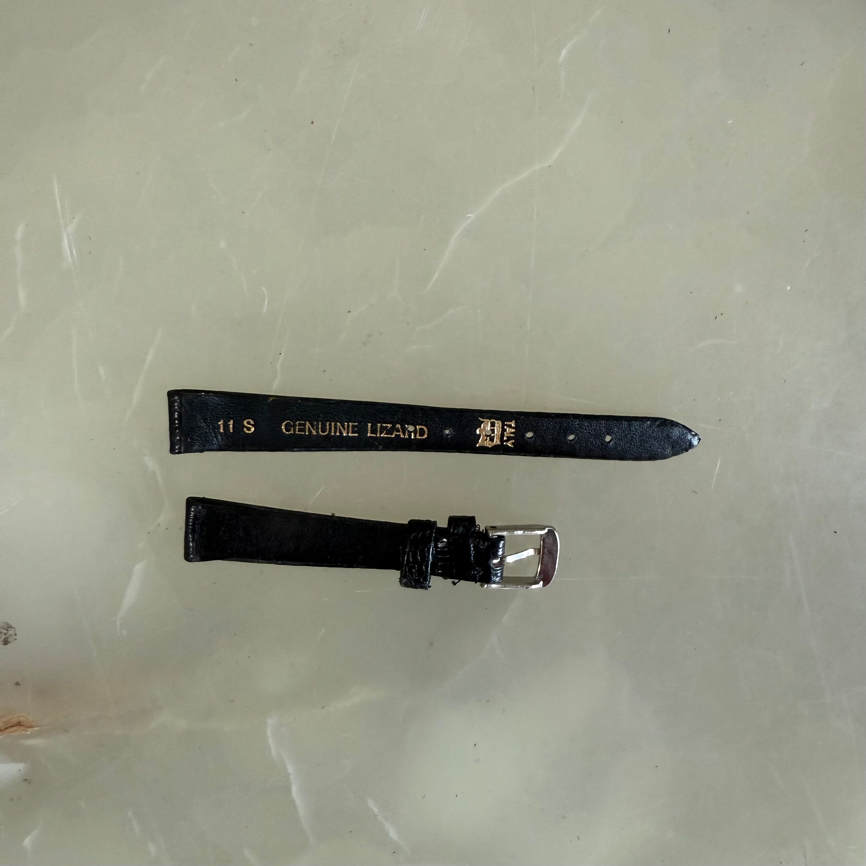 Genuine Lizard Black Watch Strap Band 11mm w Buckle