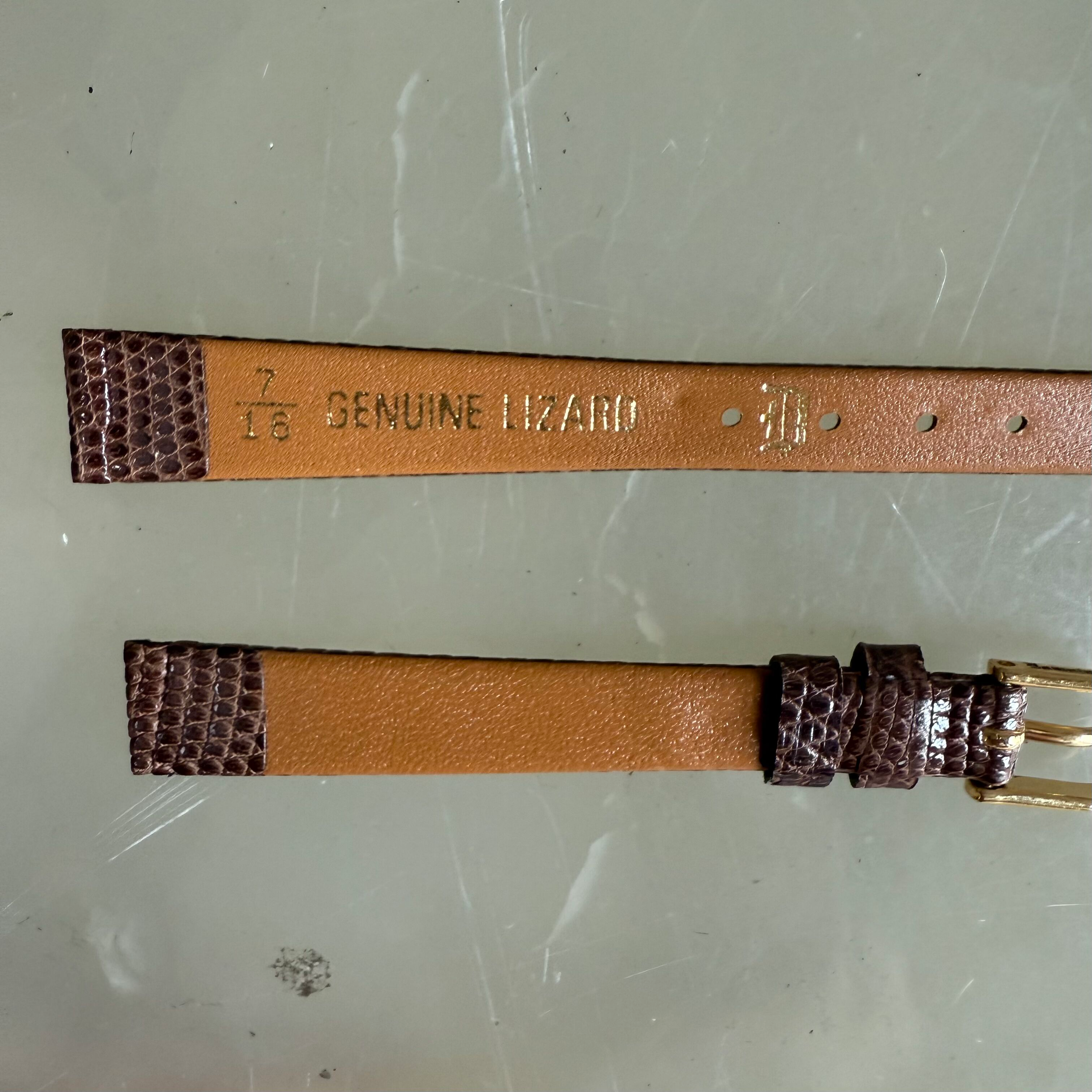 Genuine Lizard Brown Watch Strap Band 10mm w Buckle