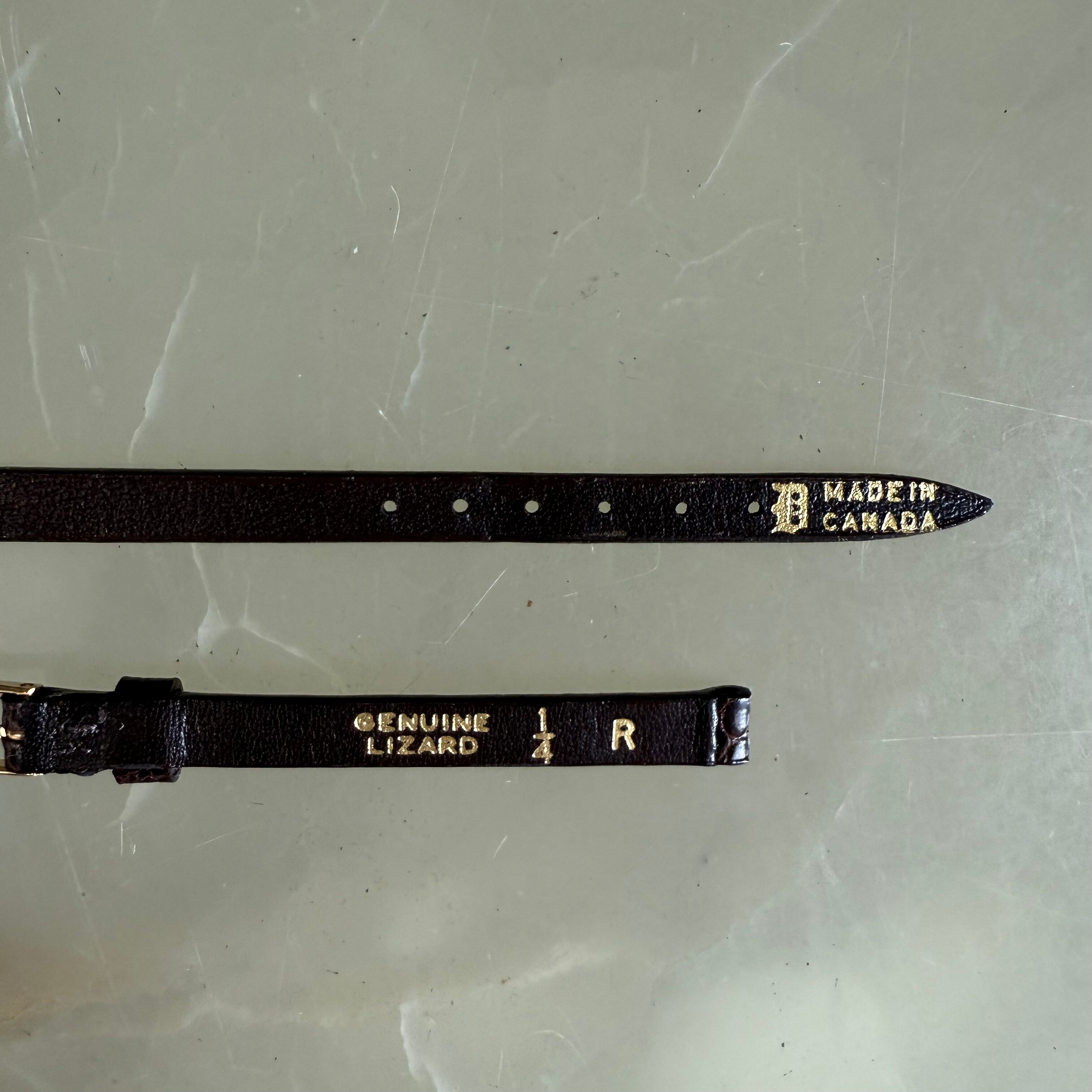 Genuine Lizard Brown Watch Strap Band 6mm w Buckle