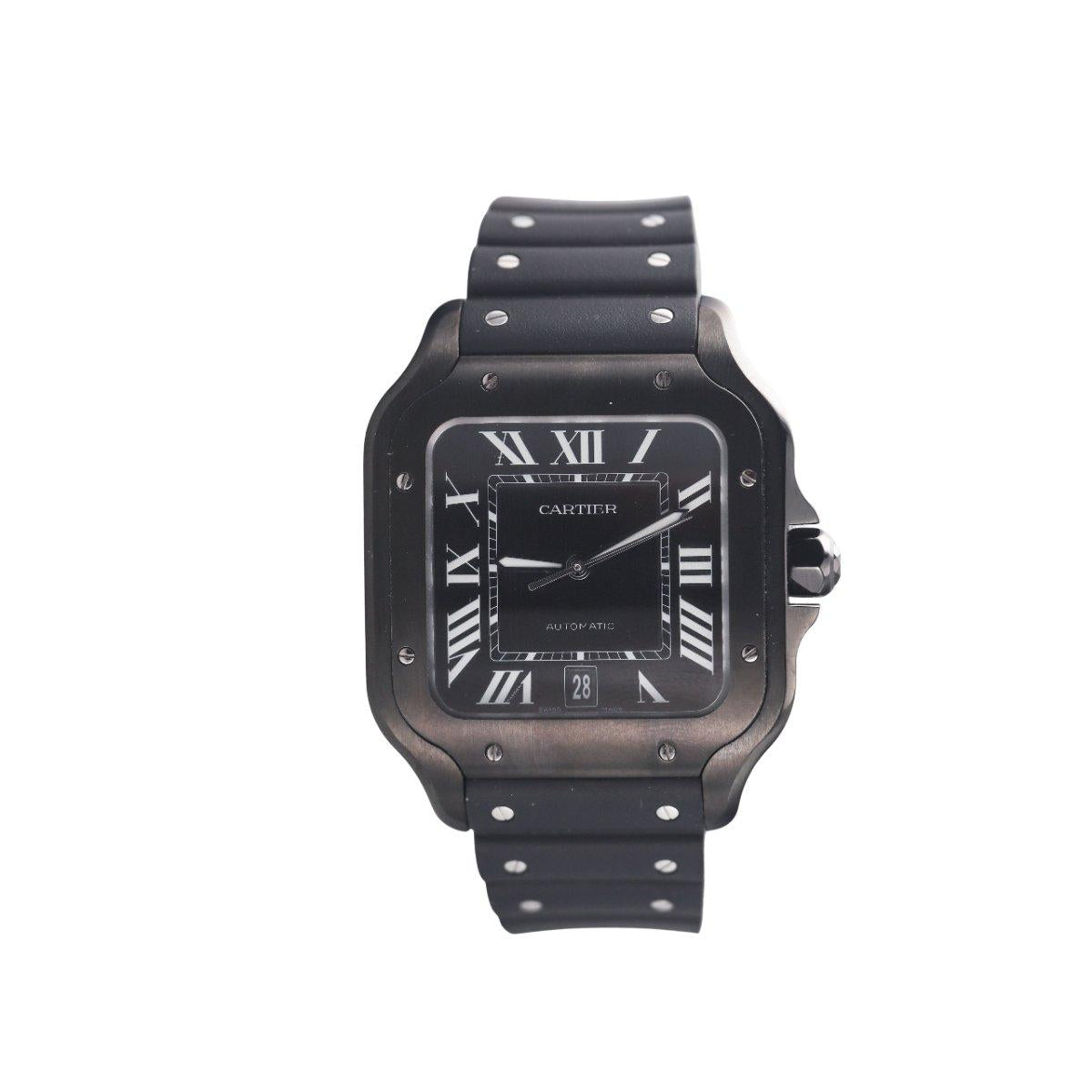 Santos de Cartier Automatic Large Model Black PVD Steel Watch WSA0039