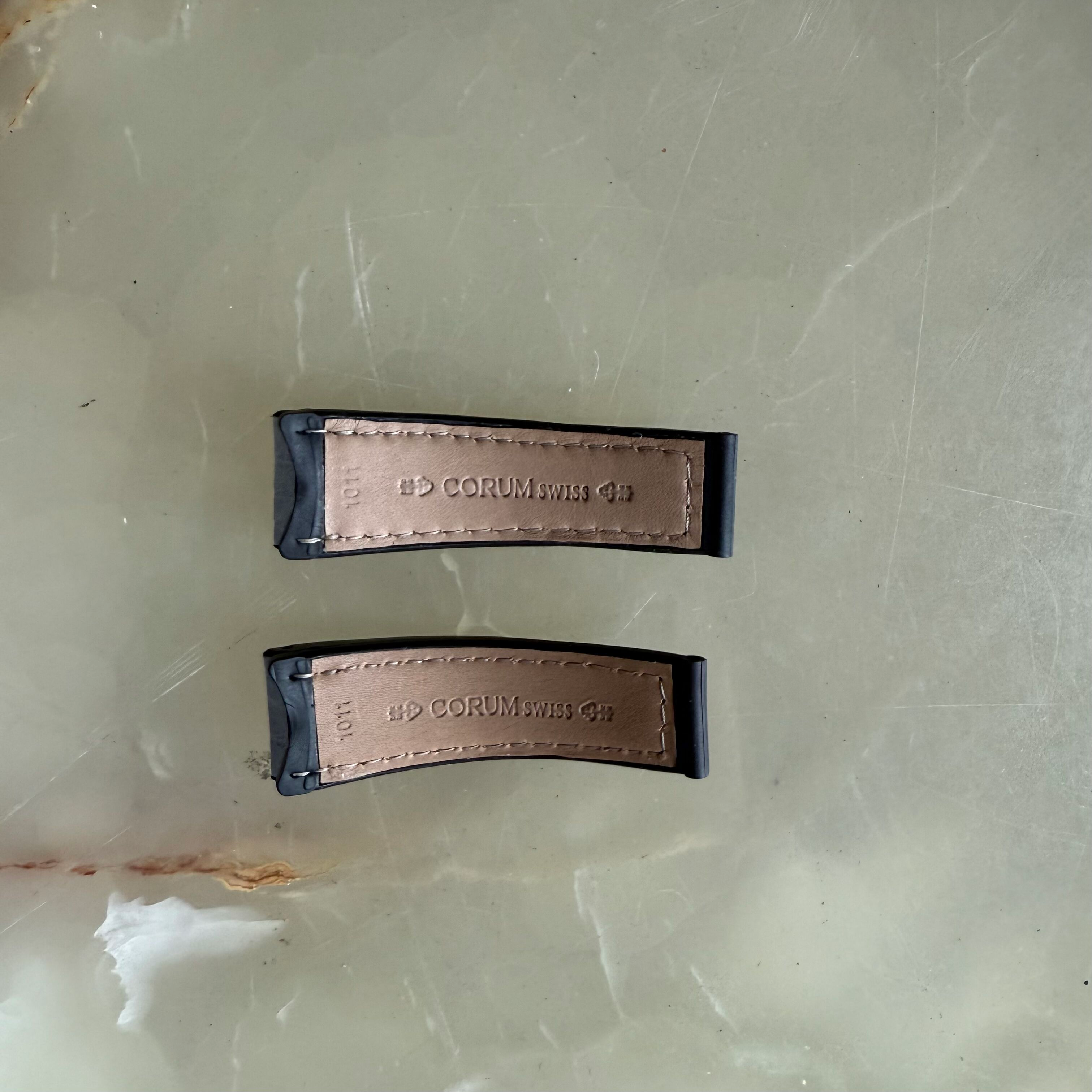 Authentic Corum Light Blue Crocodile Watch Strap Band 18mm