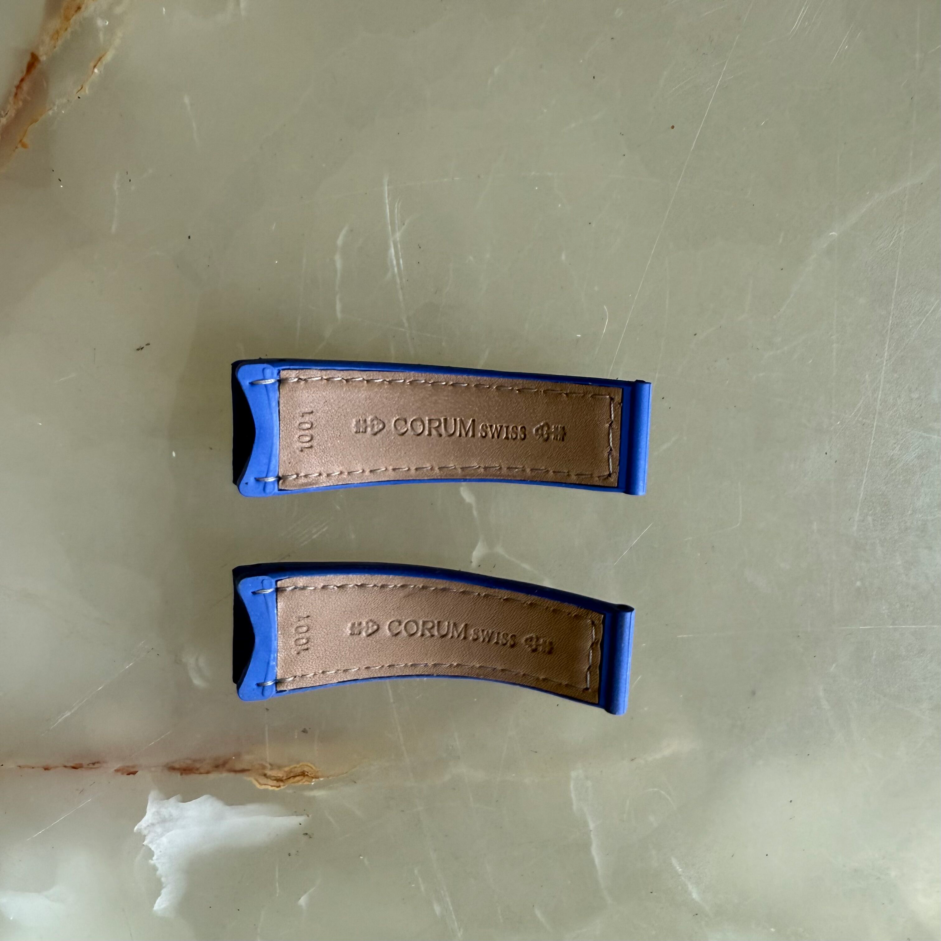 Authentic Corum Blue Crocodile Watch Strap Band 18mm 1001