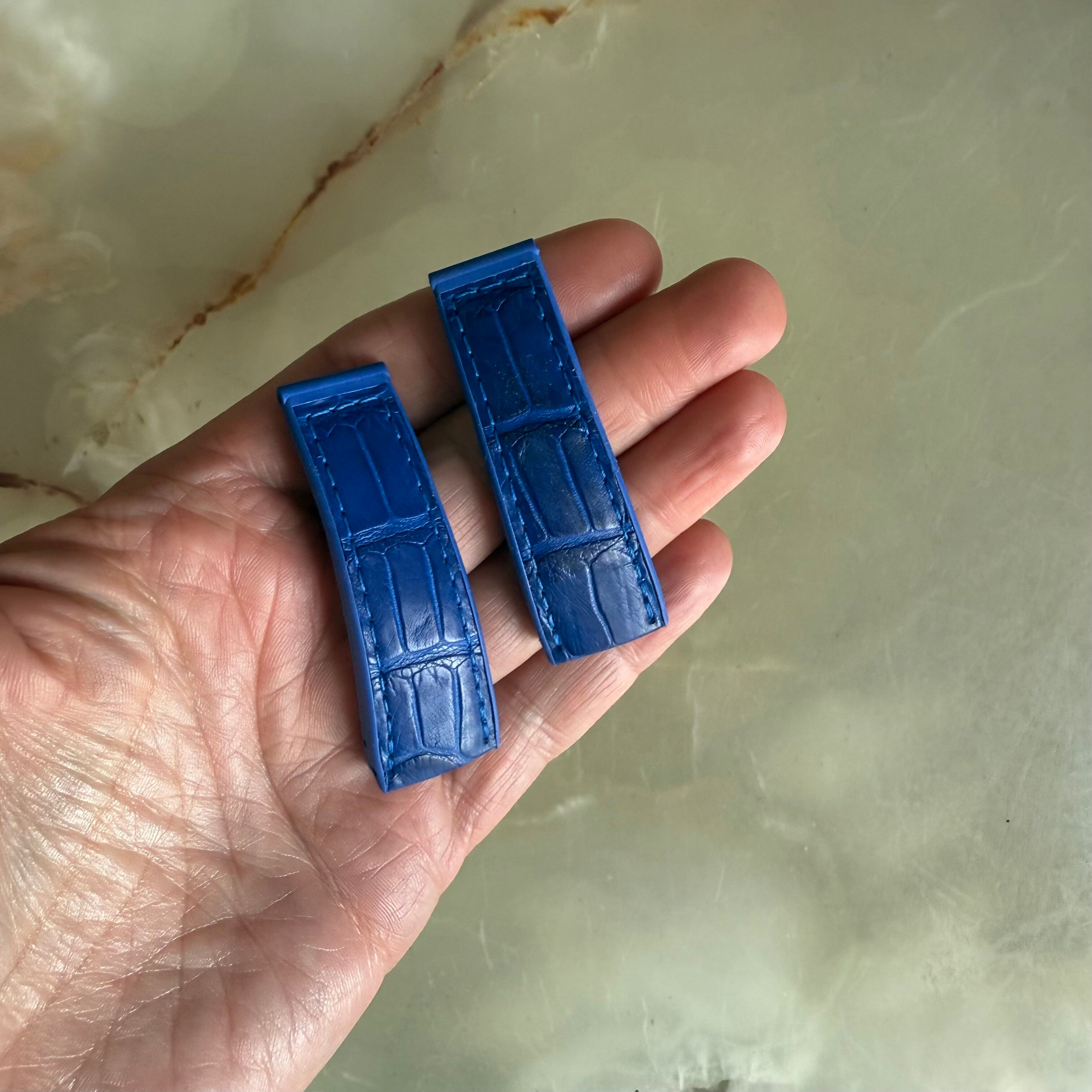Authentic Corum Blue Crocodile Watch Strap Band 18mm 1001
