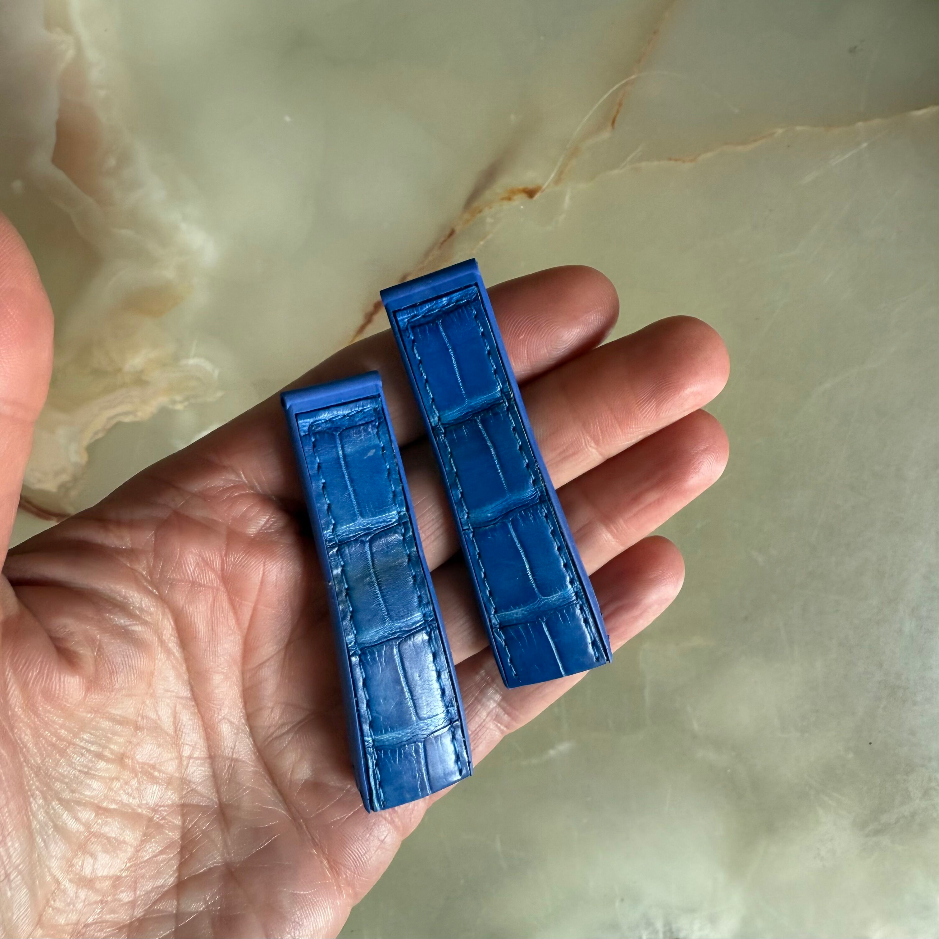 Authentic Corum Blue Crocodile Watch Strap Band 18mm
