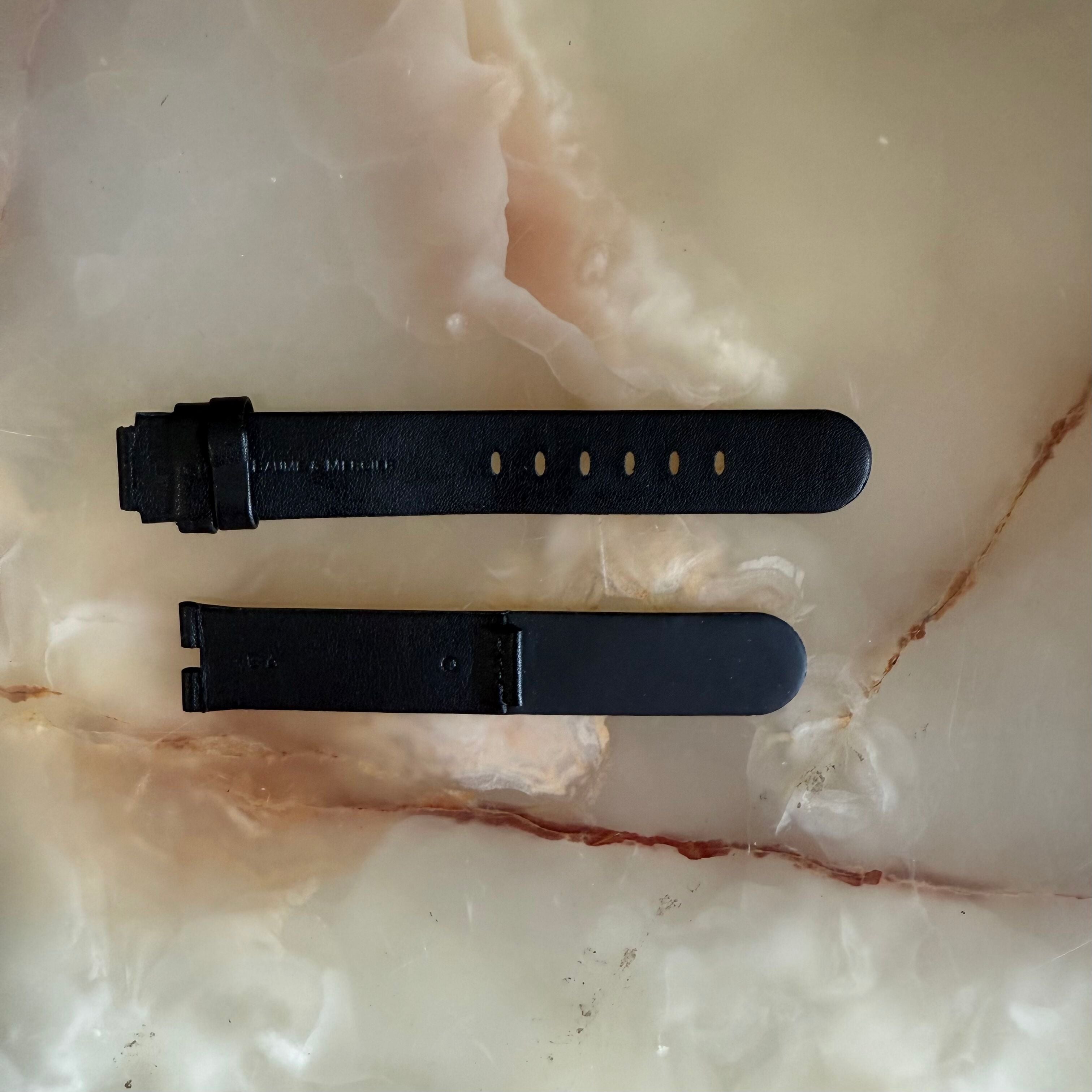 Authentic Baume & Mercier Black Calfskin Watch Strap Band 20mm