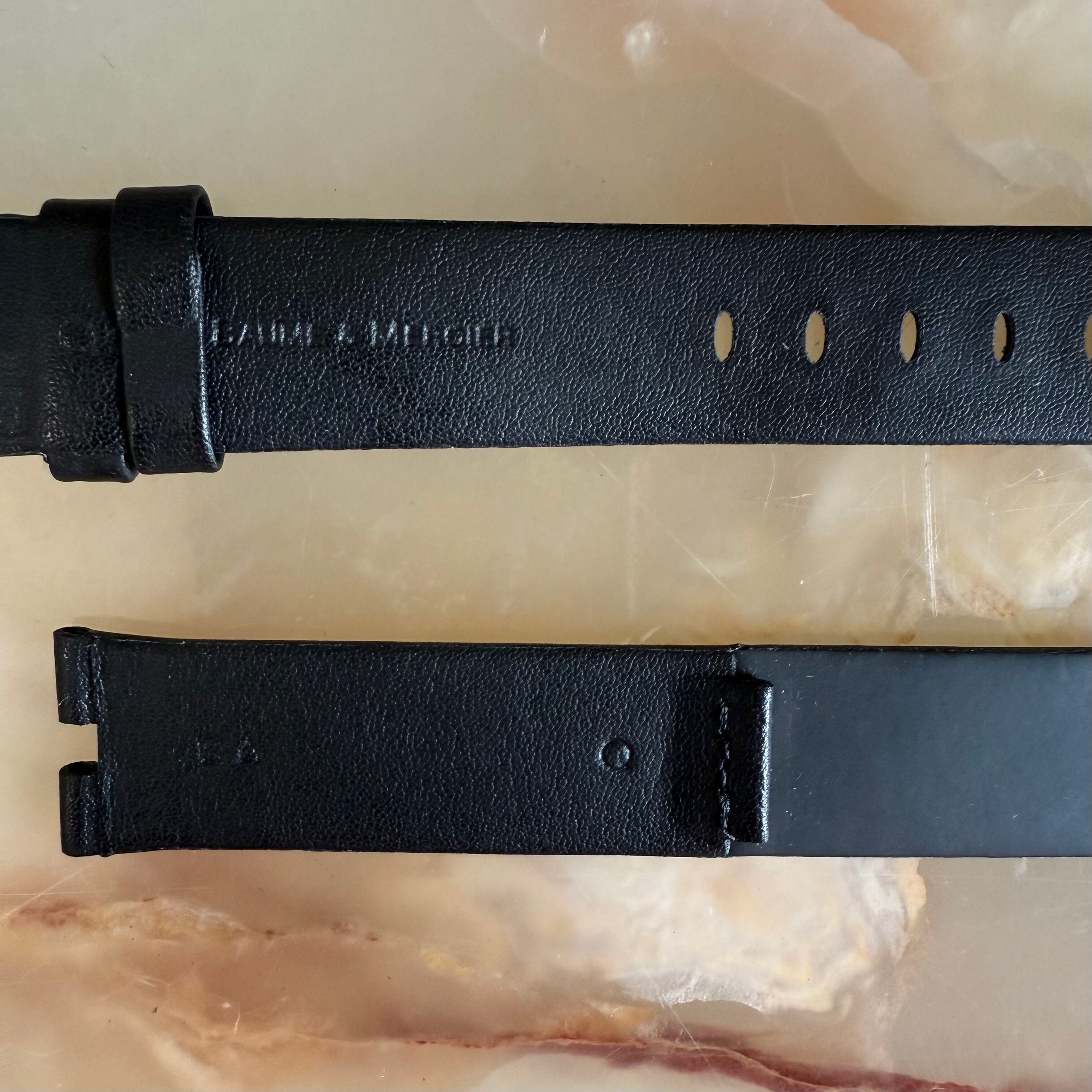 Authentic Baume & Mercier Black Calfskin Watch Strap Band 20mm