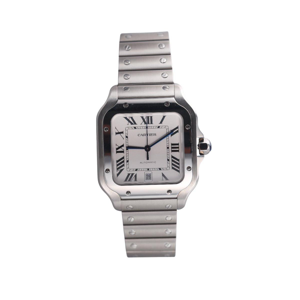 Santos de Cartier Large Model Automatic Steel Watch WSSA0018