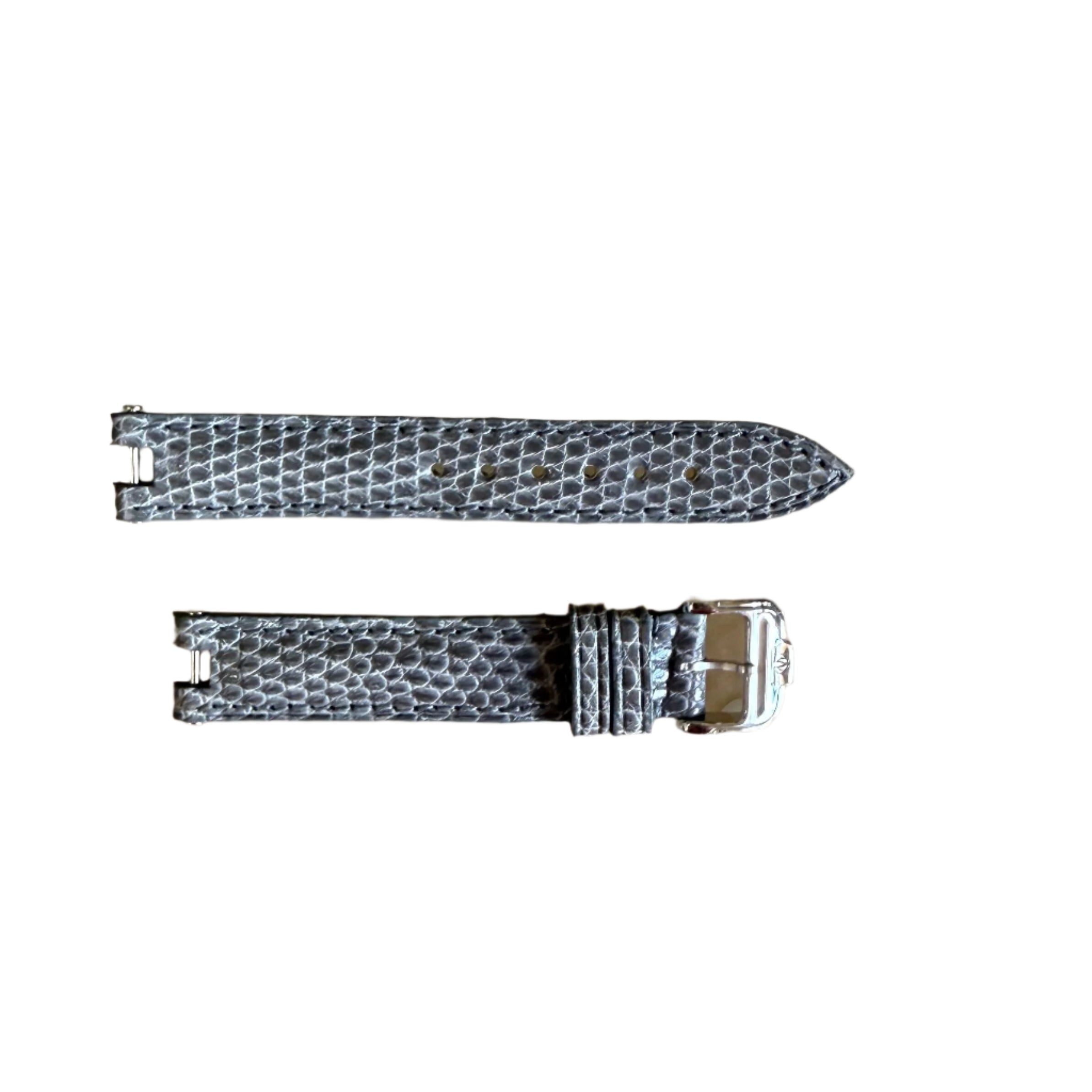 Authentic Baume & Mercier Grey Lizard Watch Strap Band 14mm with Buckle