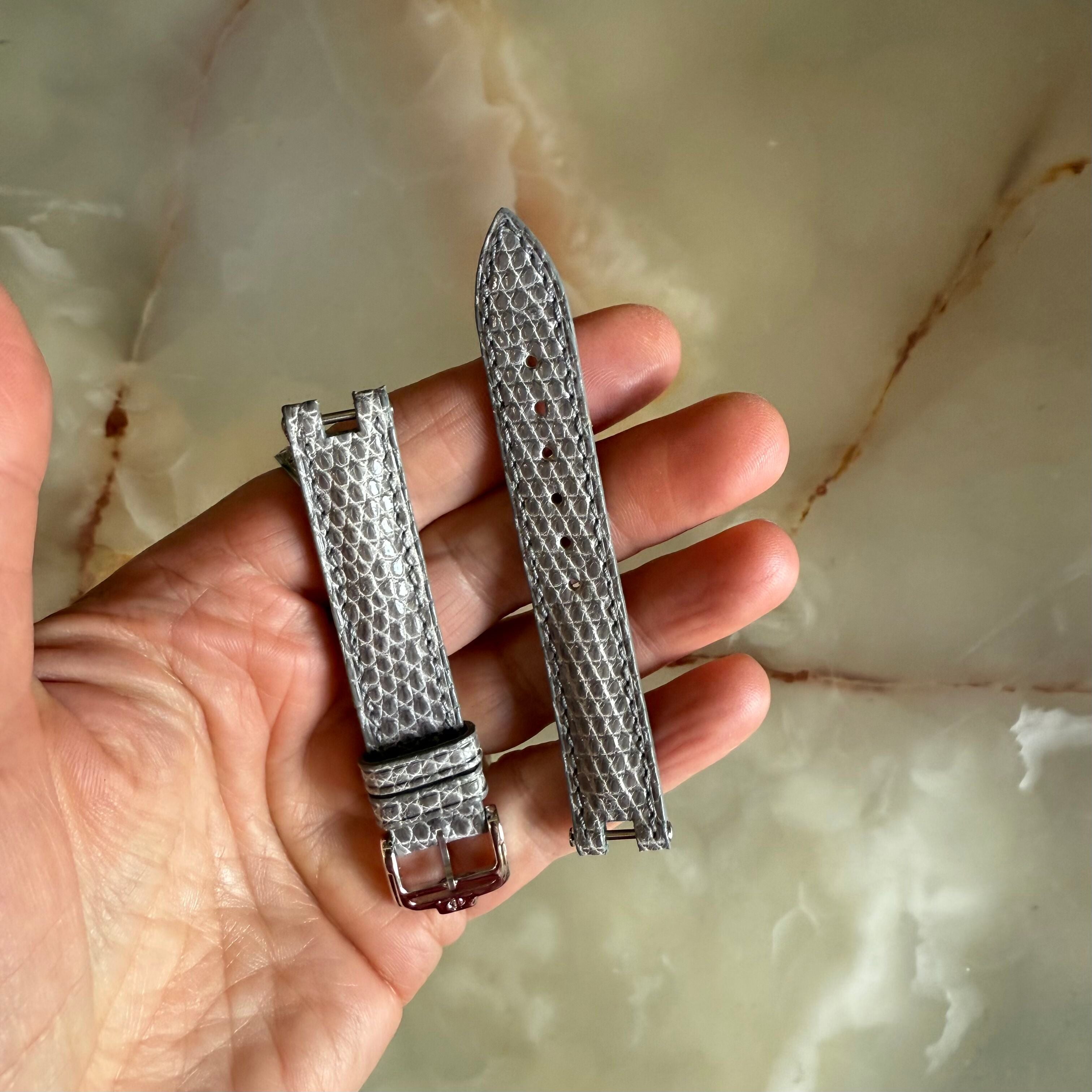 Authentic Baume & Mercier Grey Lizard Watch Strap Band 14mm with Buckle
