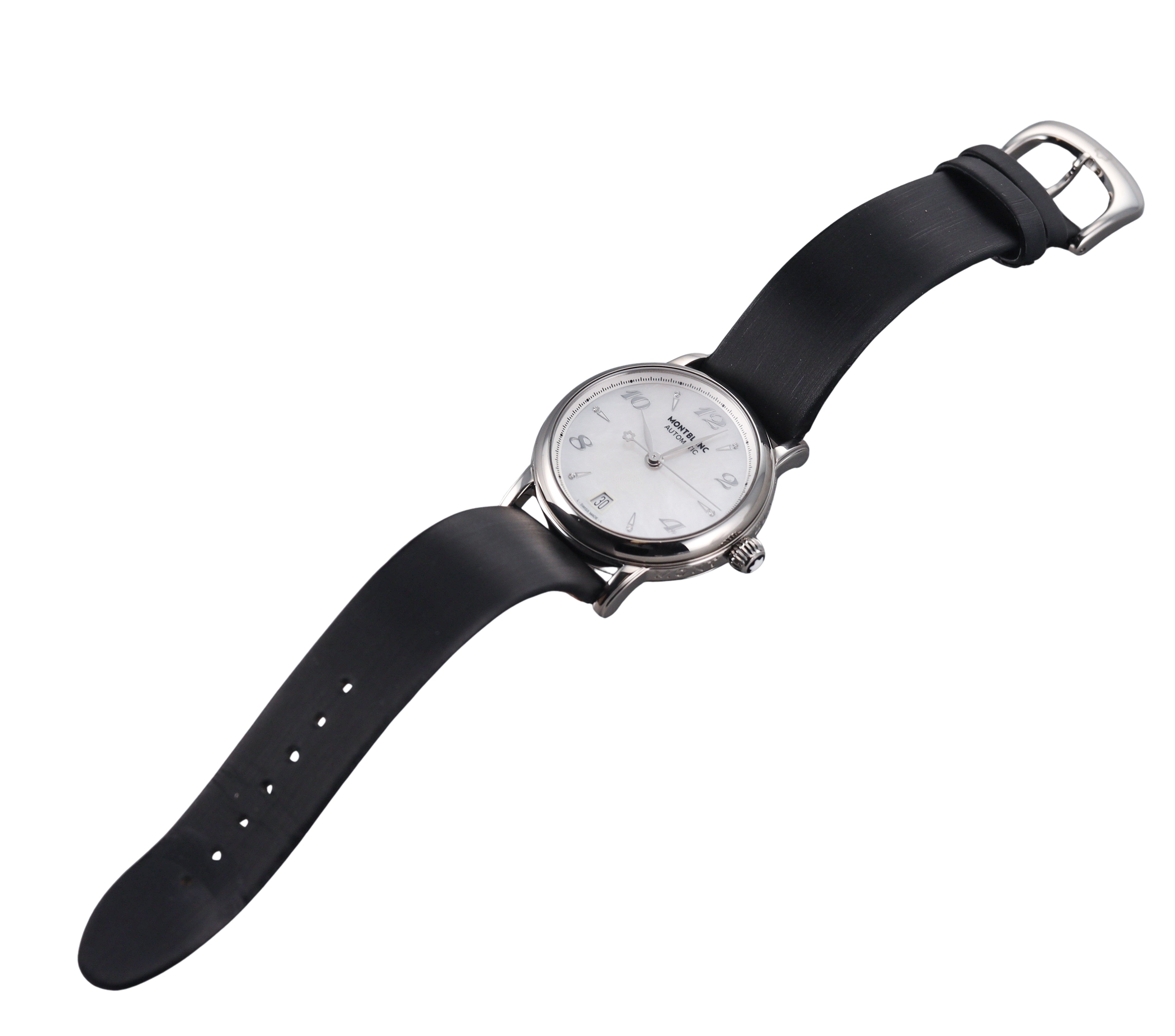 Montblanc Star Mother of Pearl Automatic Diamond Ladies Watch 107118