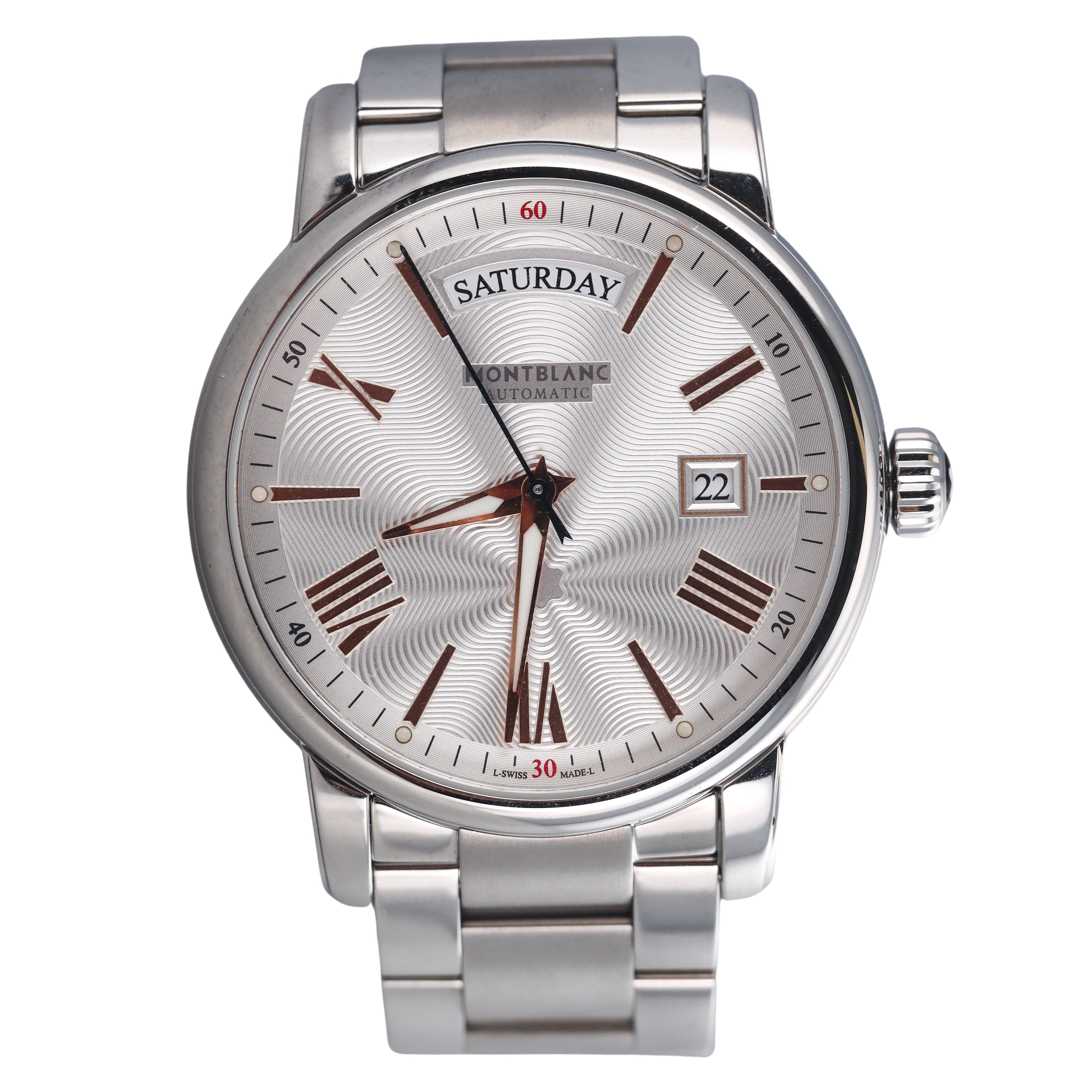 Montblanc 4810 Automatic Guilloche Dial Day Date Watch 114854